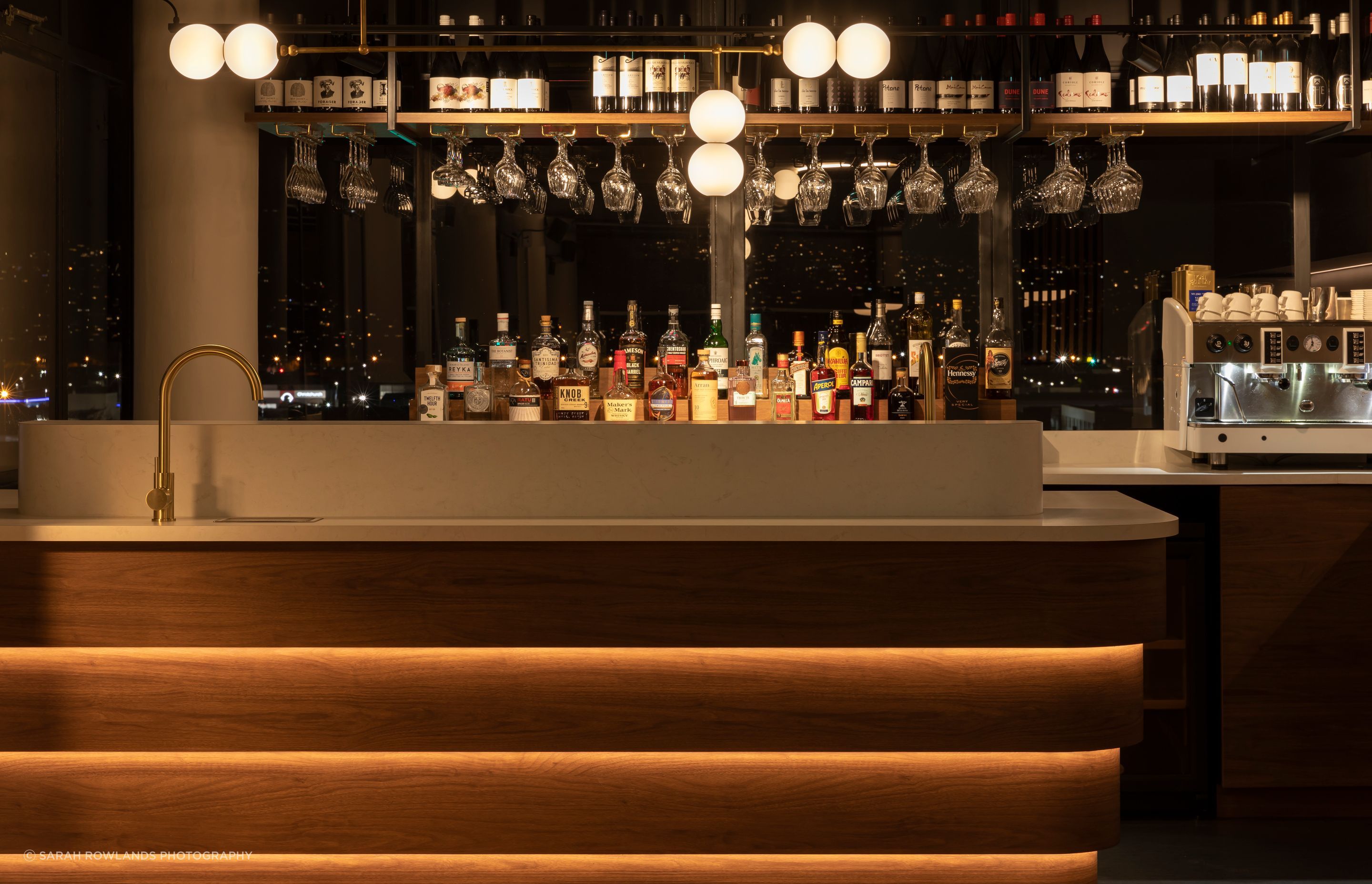 Prime Laminate Benchtop in Florentine Walnut. Designed by James Irving, Semi Creative.