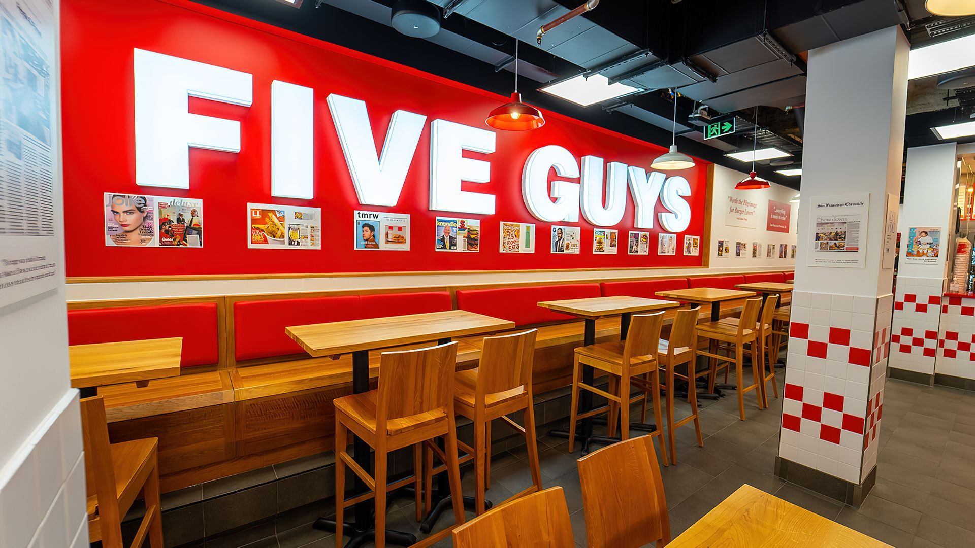 FIVE GUYS George Street, Australia | Restaurant Design video