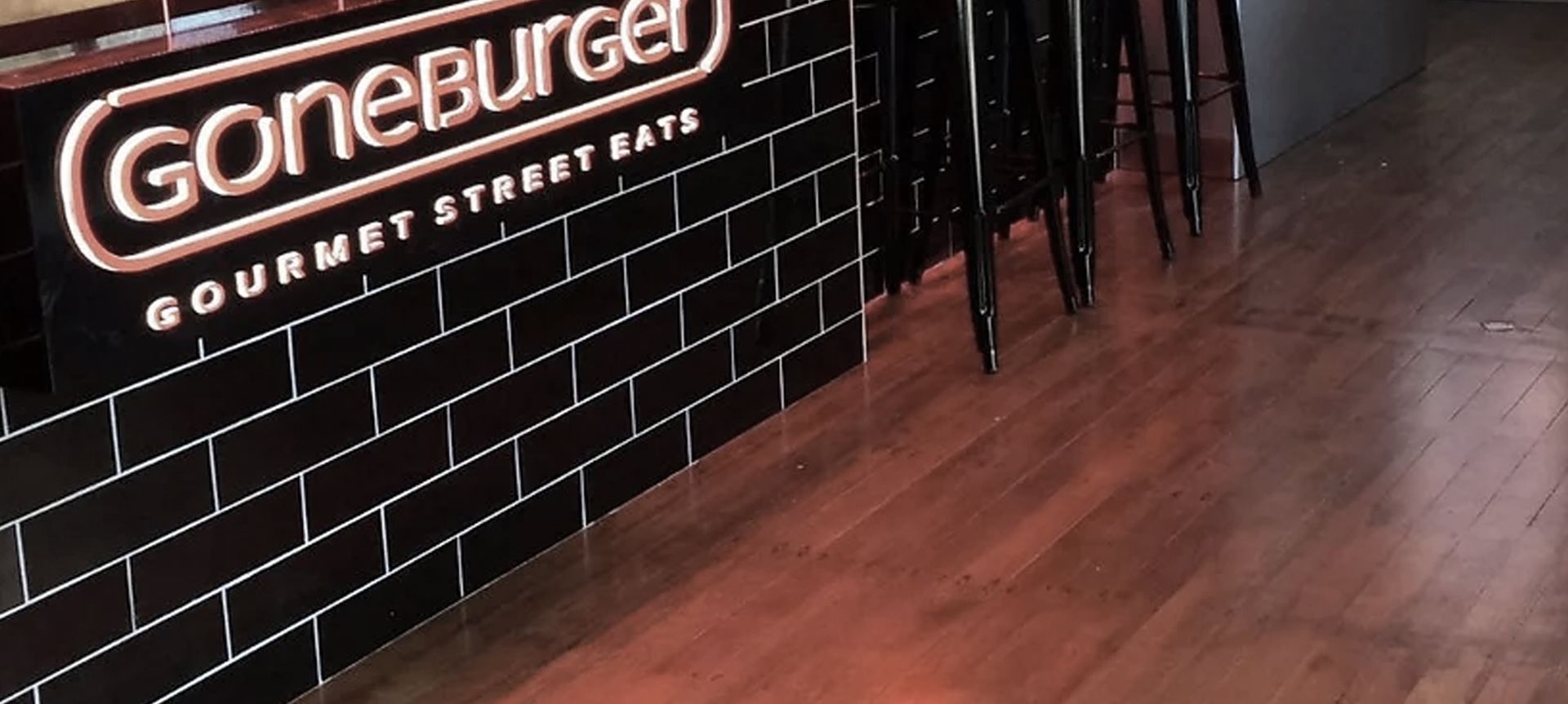 The first Goneburger in the Waikato, Hamilton East banner