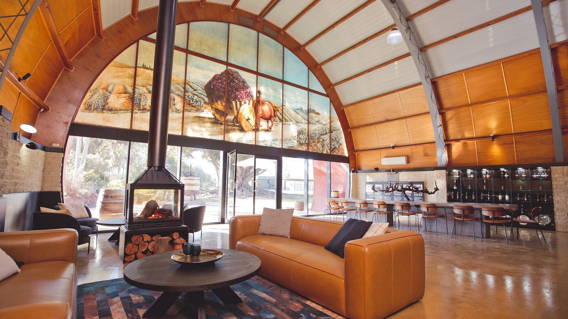 The McWilliam's Barrel in Hanwood, NSW, project interview and walkthrough, featuring the Seguin Multivision 8000 Cast Iron Wood Fireplace from Sculpt Fireplace Collection video