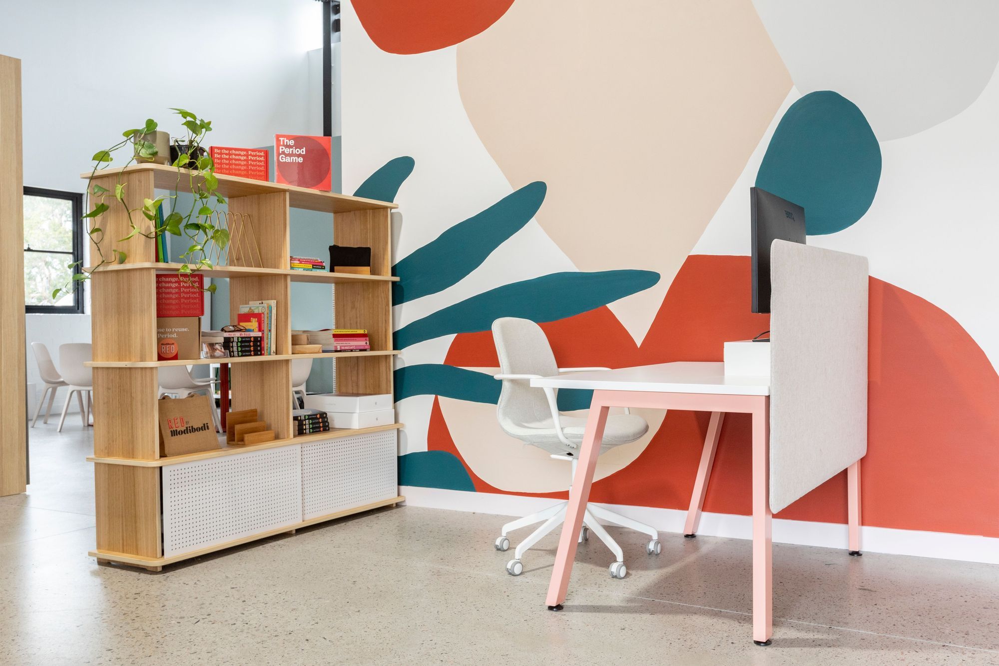 Reception and logo wall
