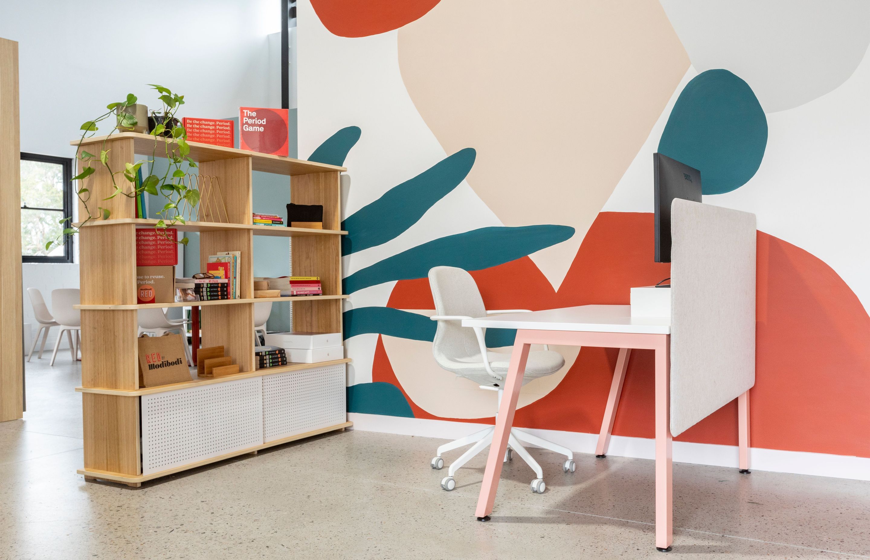 Reception and logo wall
