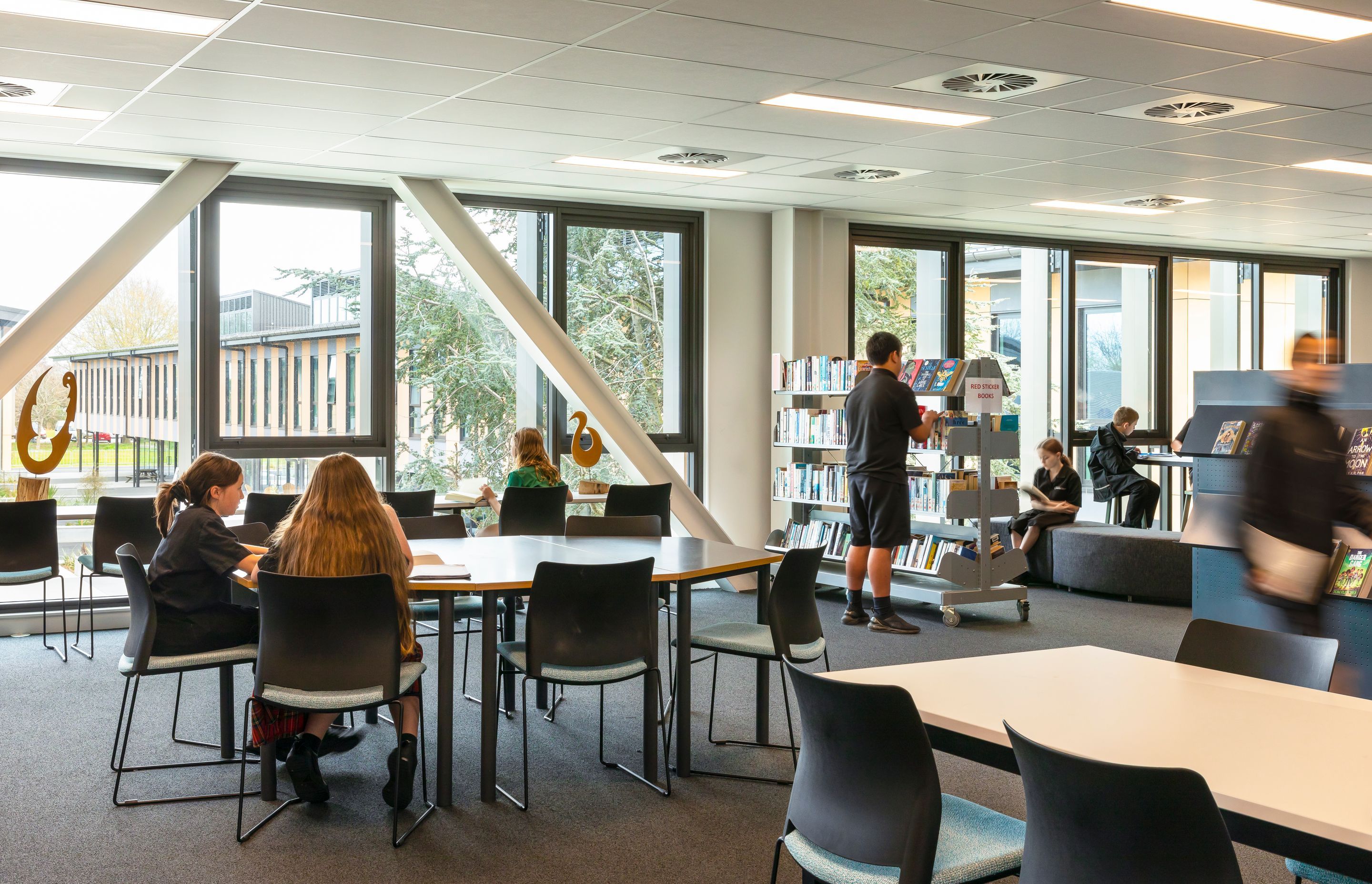 The state-of-the-art library facility is a welcome update for students.