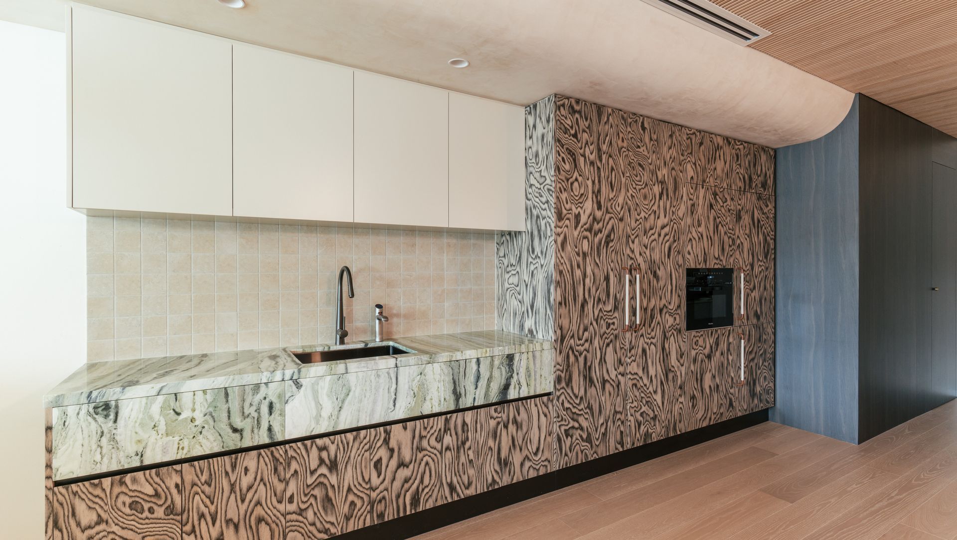 A boutique workplace fit-out celebrates texture, craftsmanship, and trust. banner