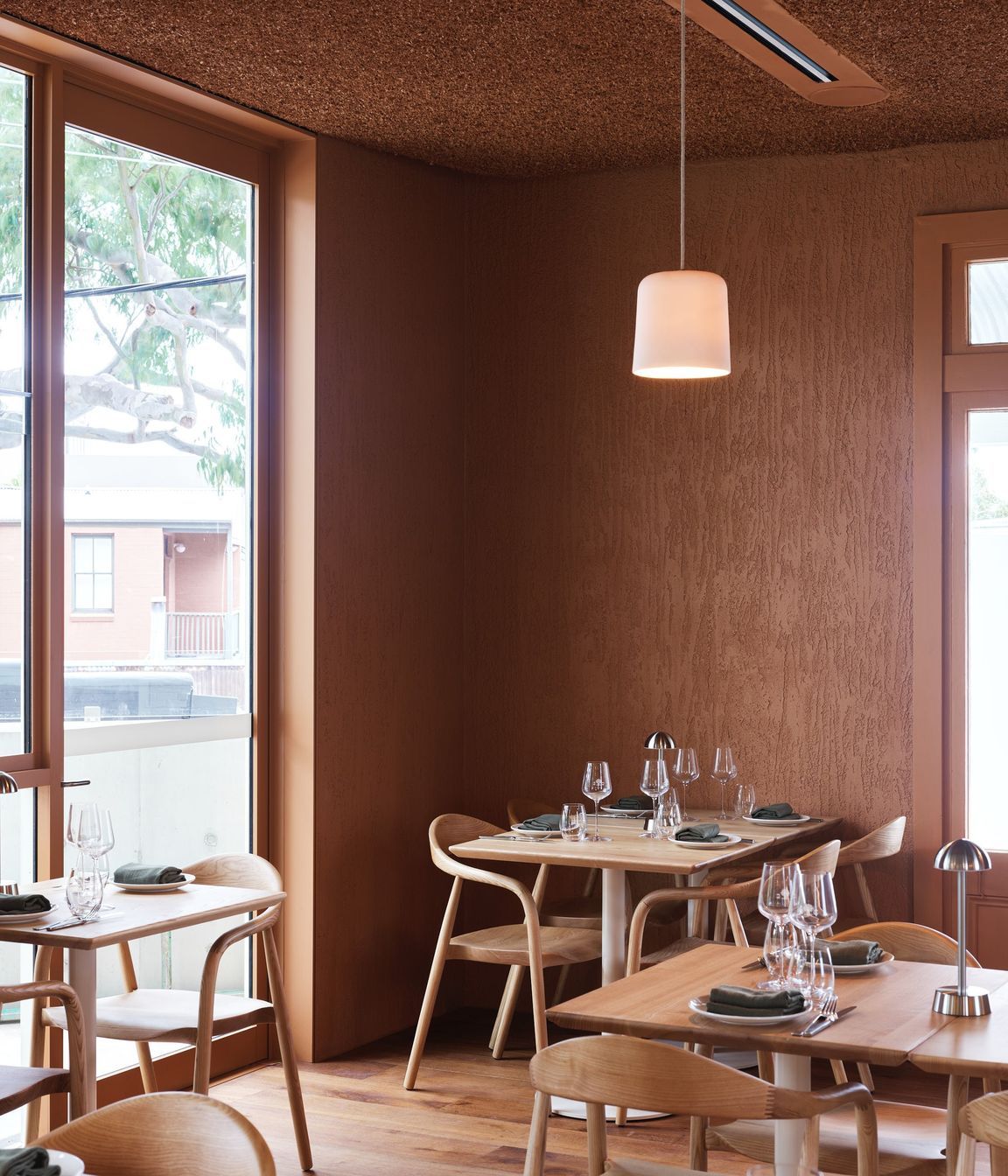 Studio Enti’s Dawn Pendants can be hung individually or grouped together to uniquely define and illuminate.