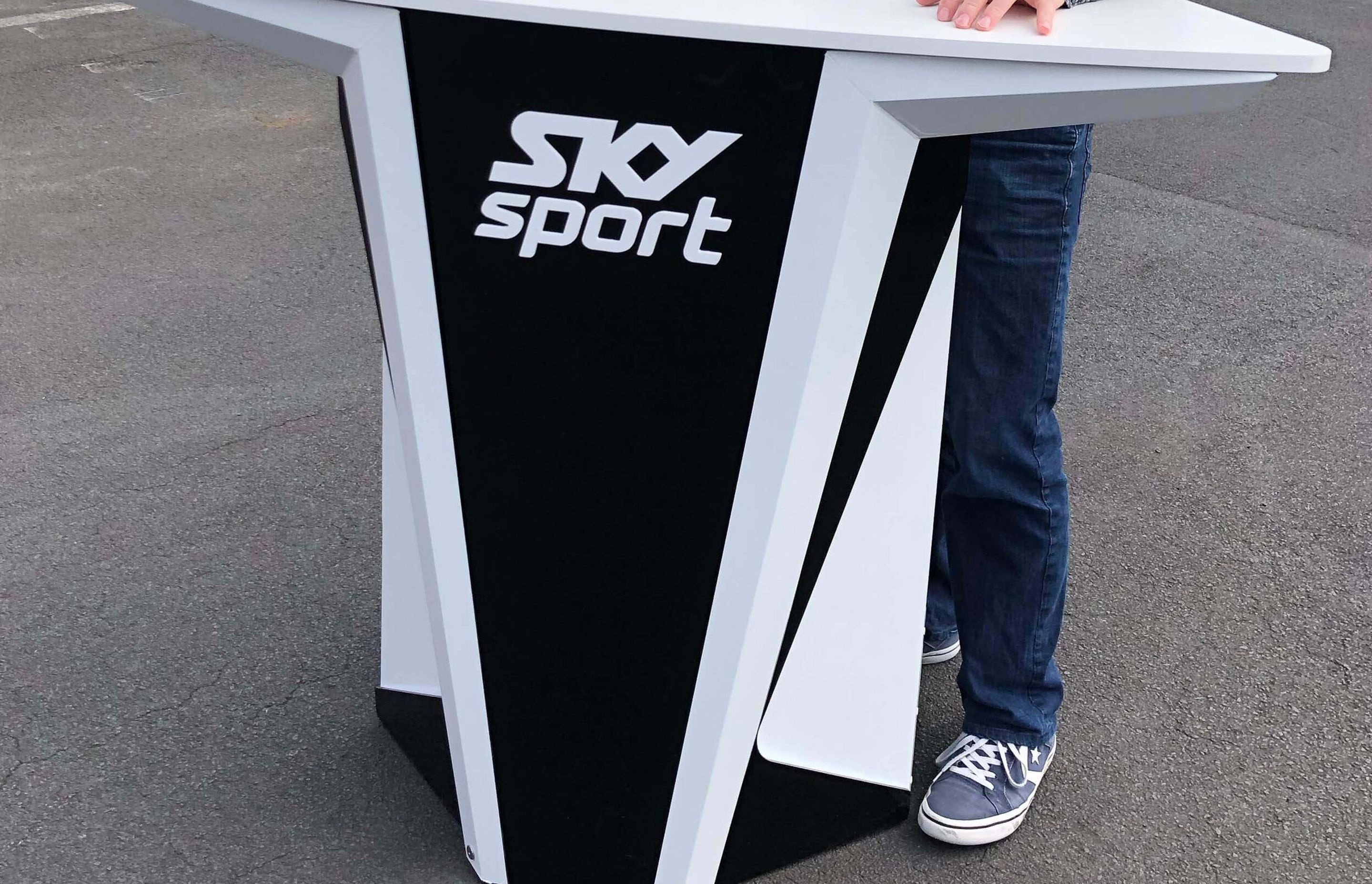 Portable Broadcasting Desk Sky Sport NZ