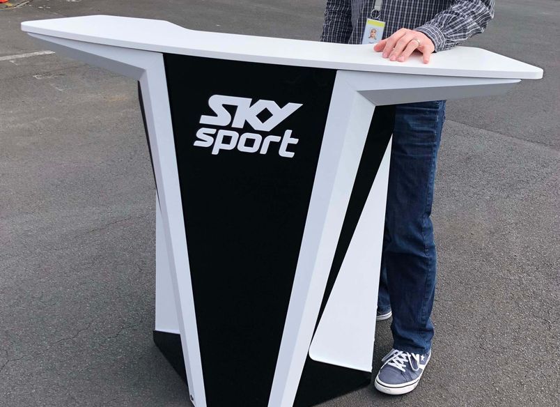 Portable Broadcasting Desk Sky Sport NZ