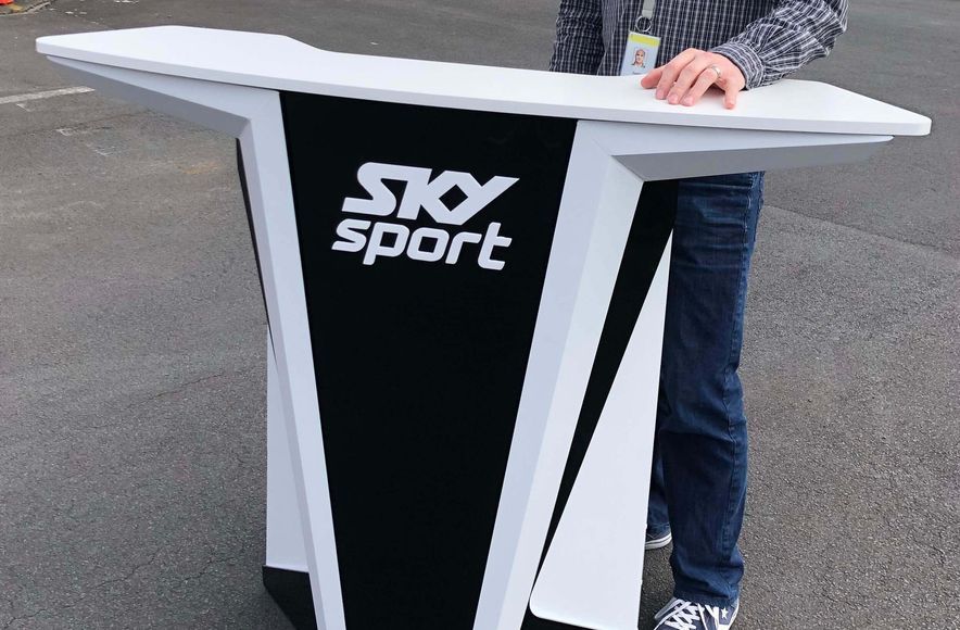 Portable Broadcasting Desk Sky Sport NZ