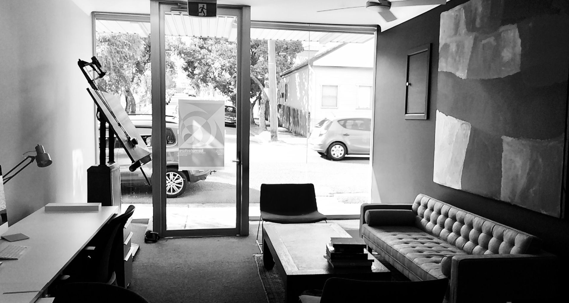 Interior space opens onto the street, creating engagement with the community
