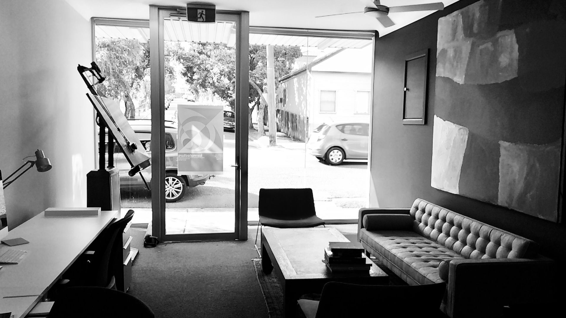Interior space opens onto the street, creating engagement with the community