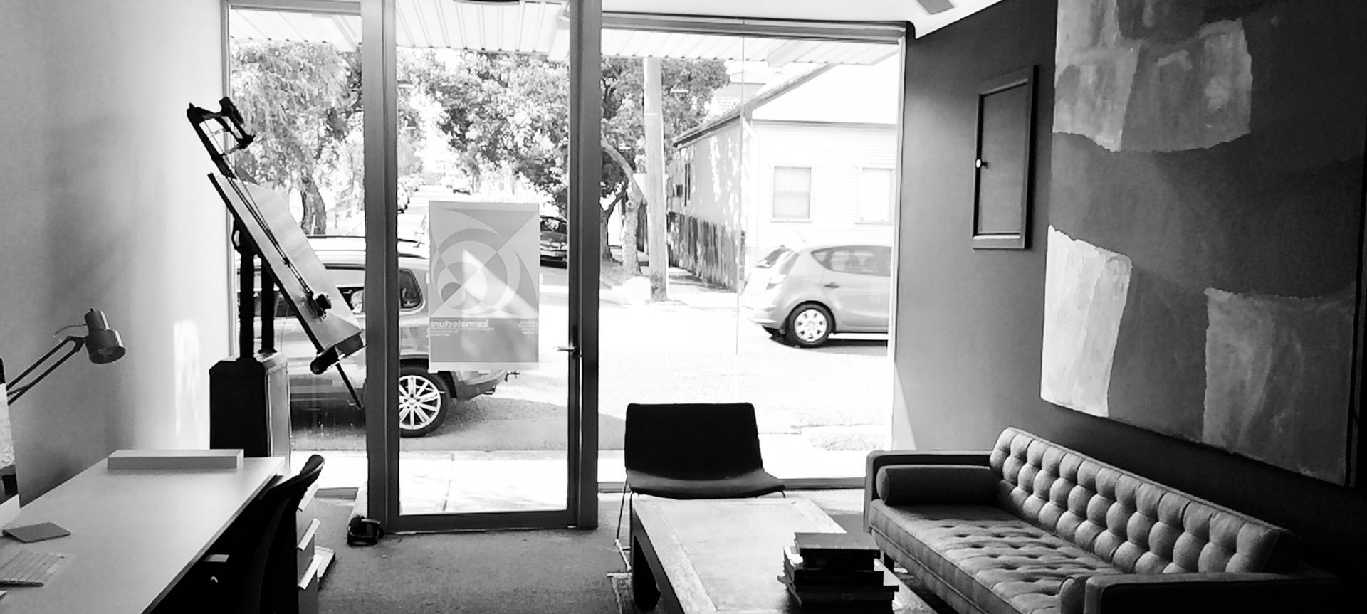 Interior space opens onto the street, creating engagement with the community