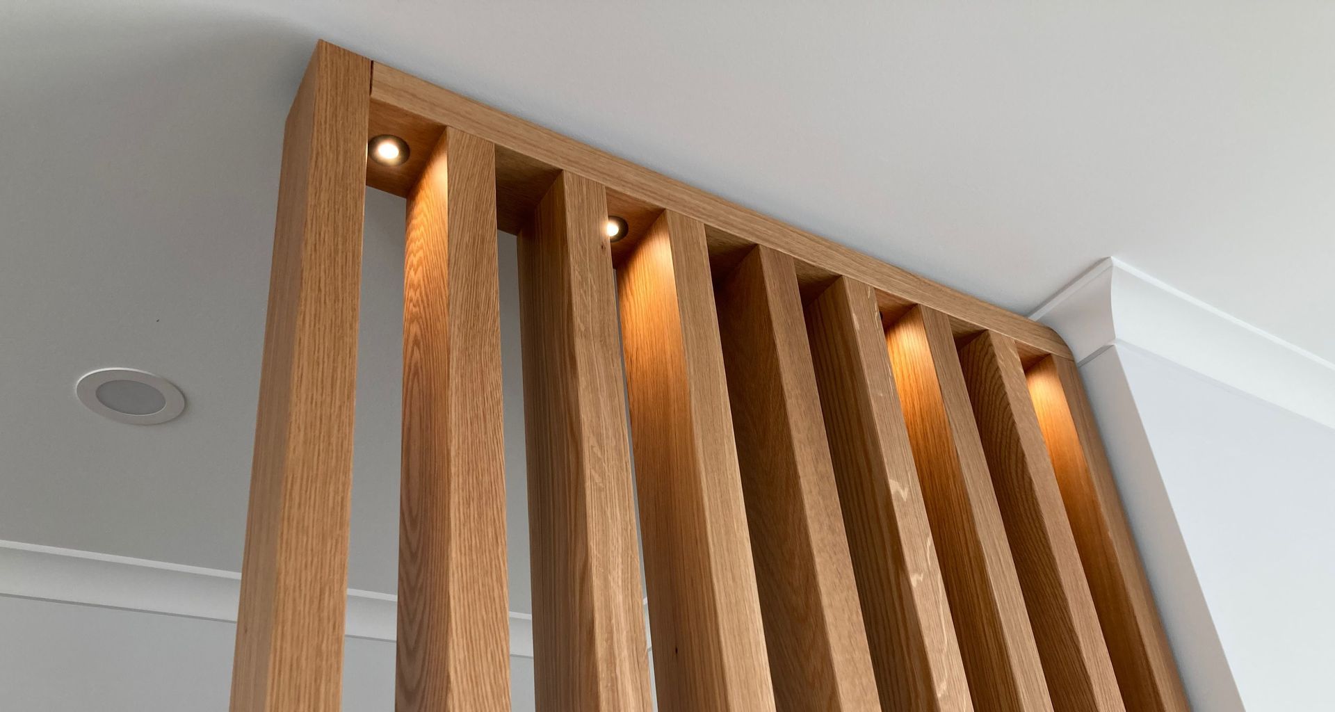 Feature Wall with LED lights banner