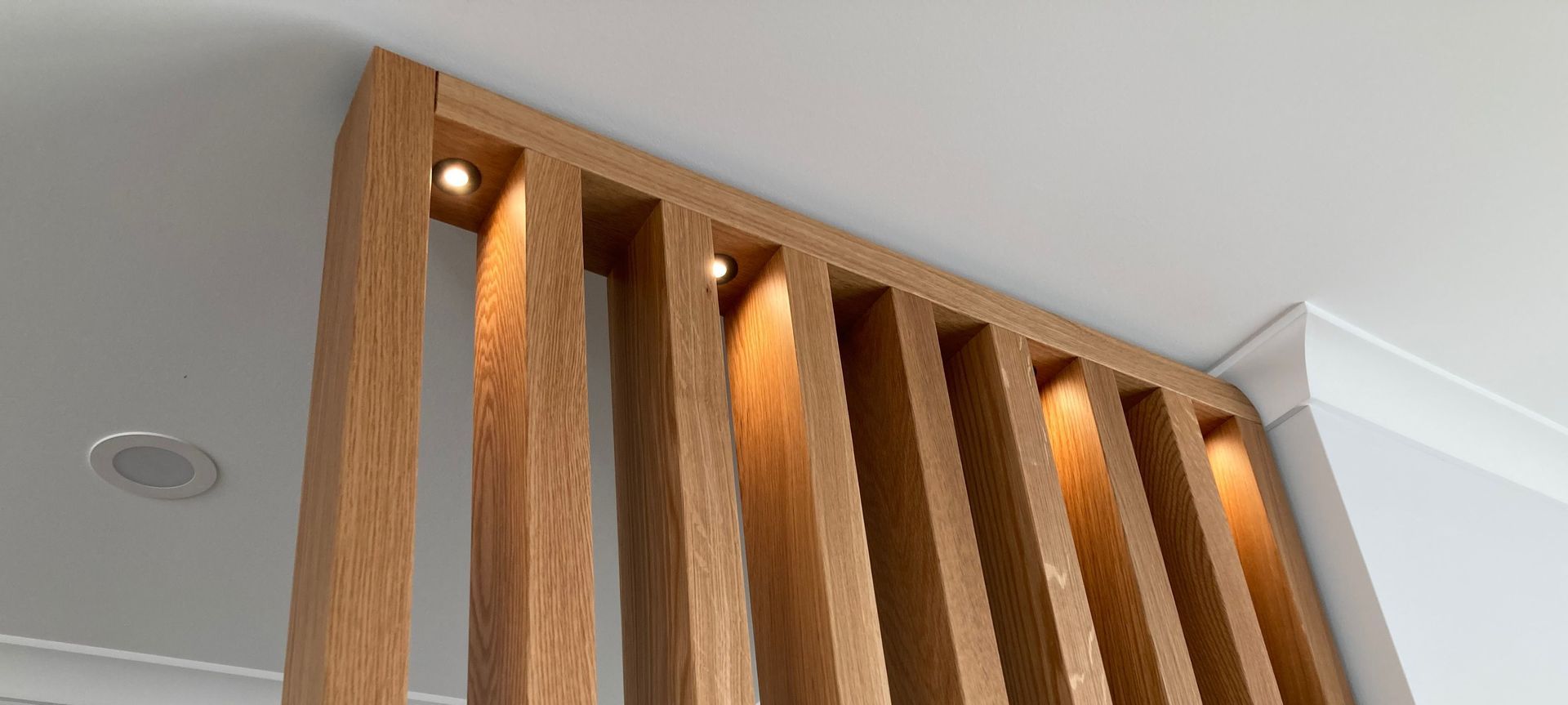 Feature Wall with LED lights banner