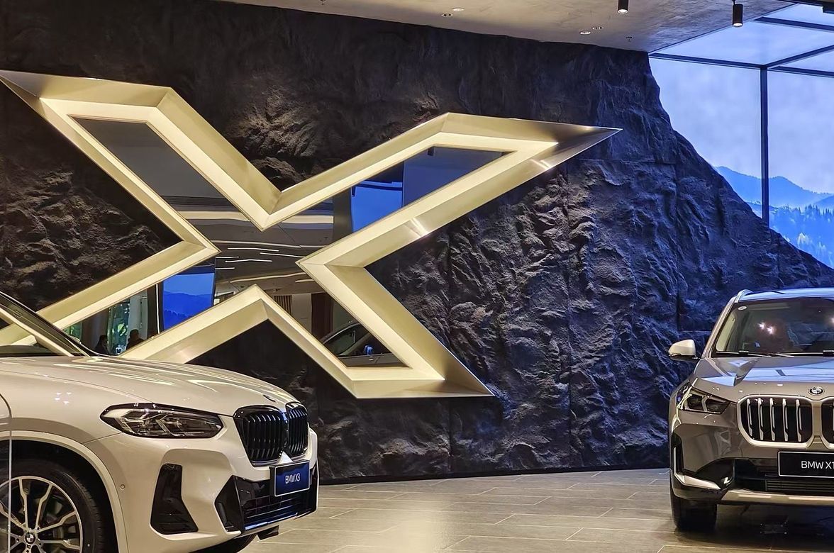BMW Showroom Rock Feature Wall | Linnovate Walls