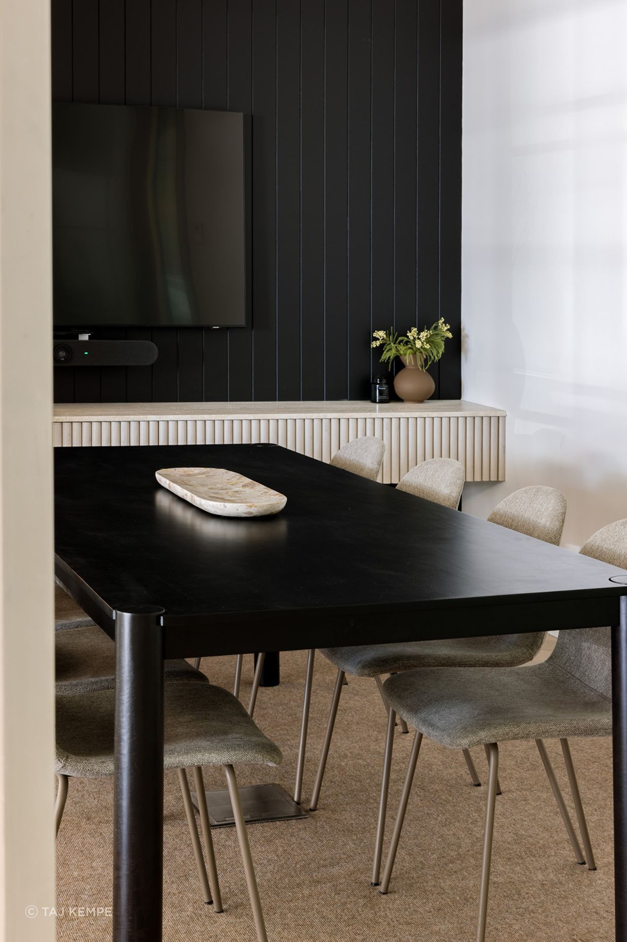 Pictured here: Linea Oslo Dining Table and Smith Straight Leg Dining Chair