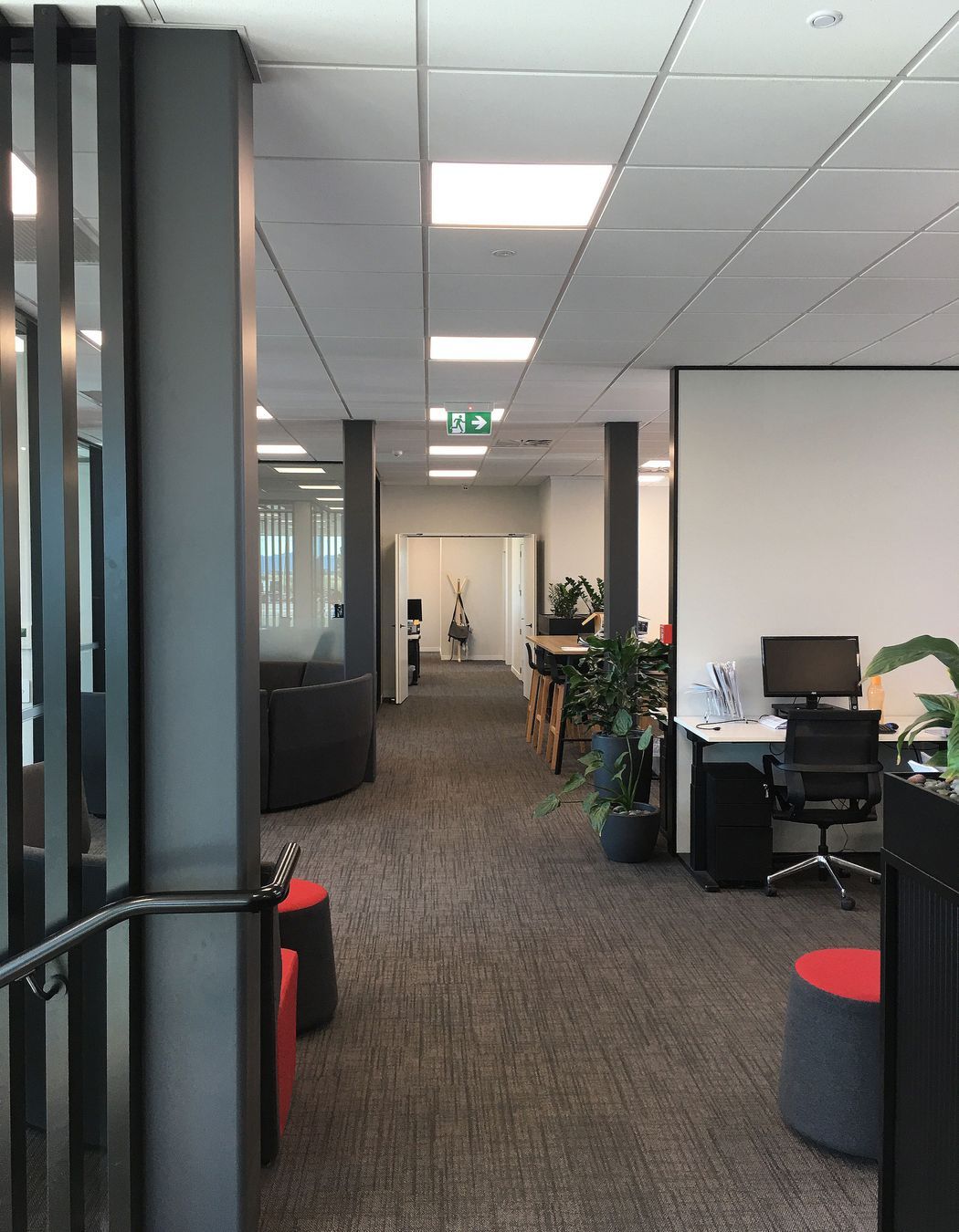 Open plan waiting areas