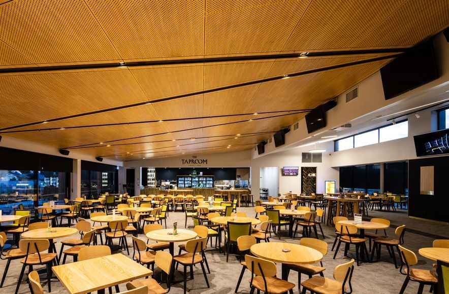 Melamine ceiling panels a visual treat