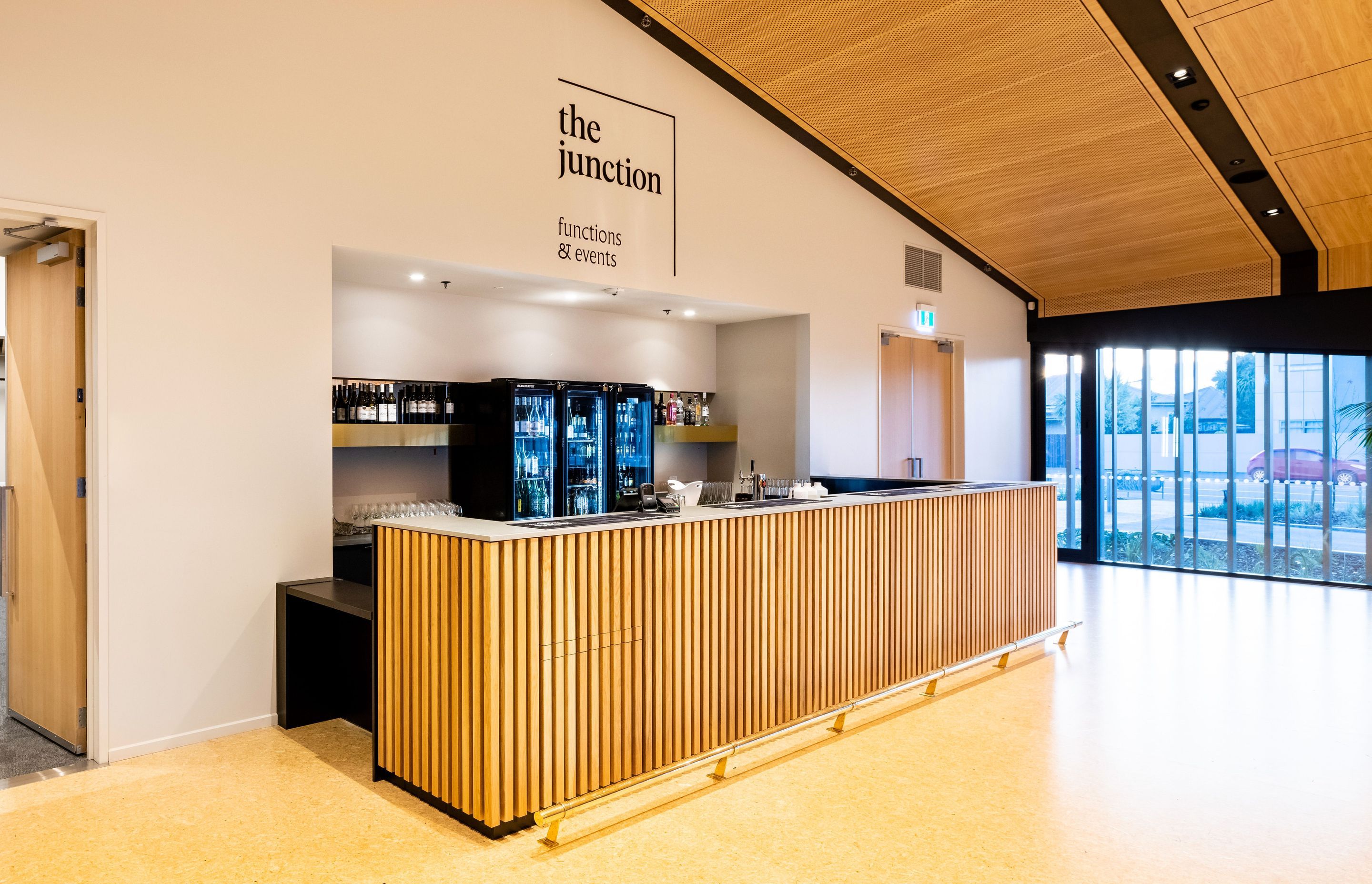 Prime Melamine in Original Oak features on the Richmond Club ceiling