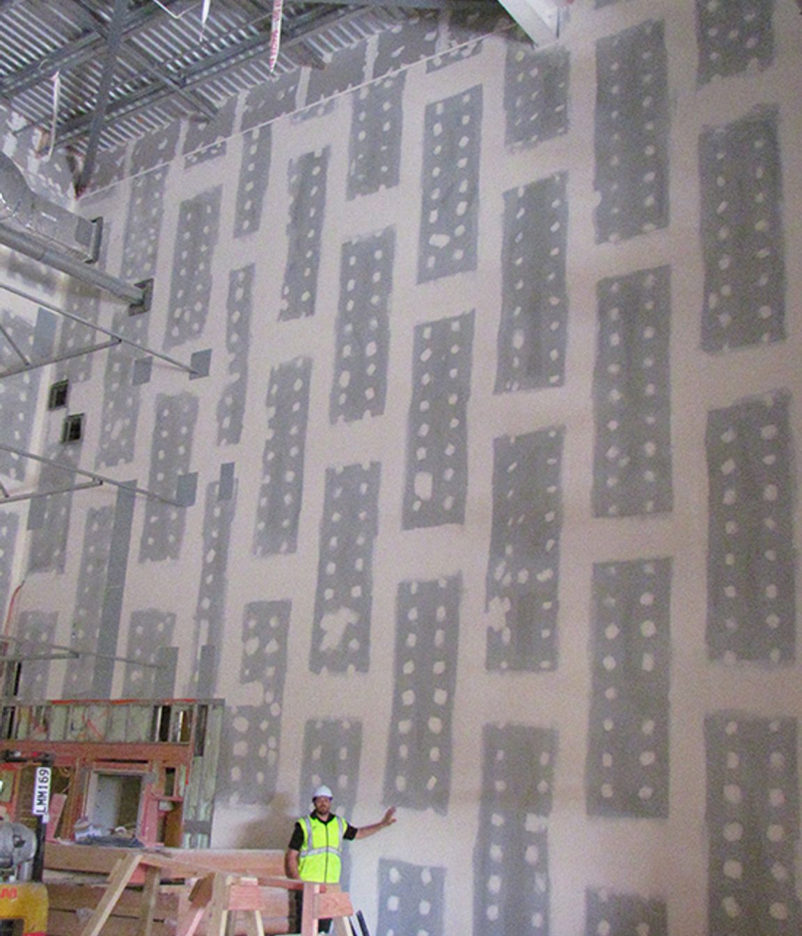 The 12 metre high Studco steel studs required extra care during production and transportation