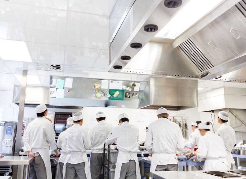 Tertiary training kitchen features hygienic ceiling tiles