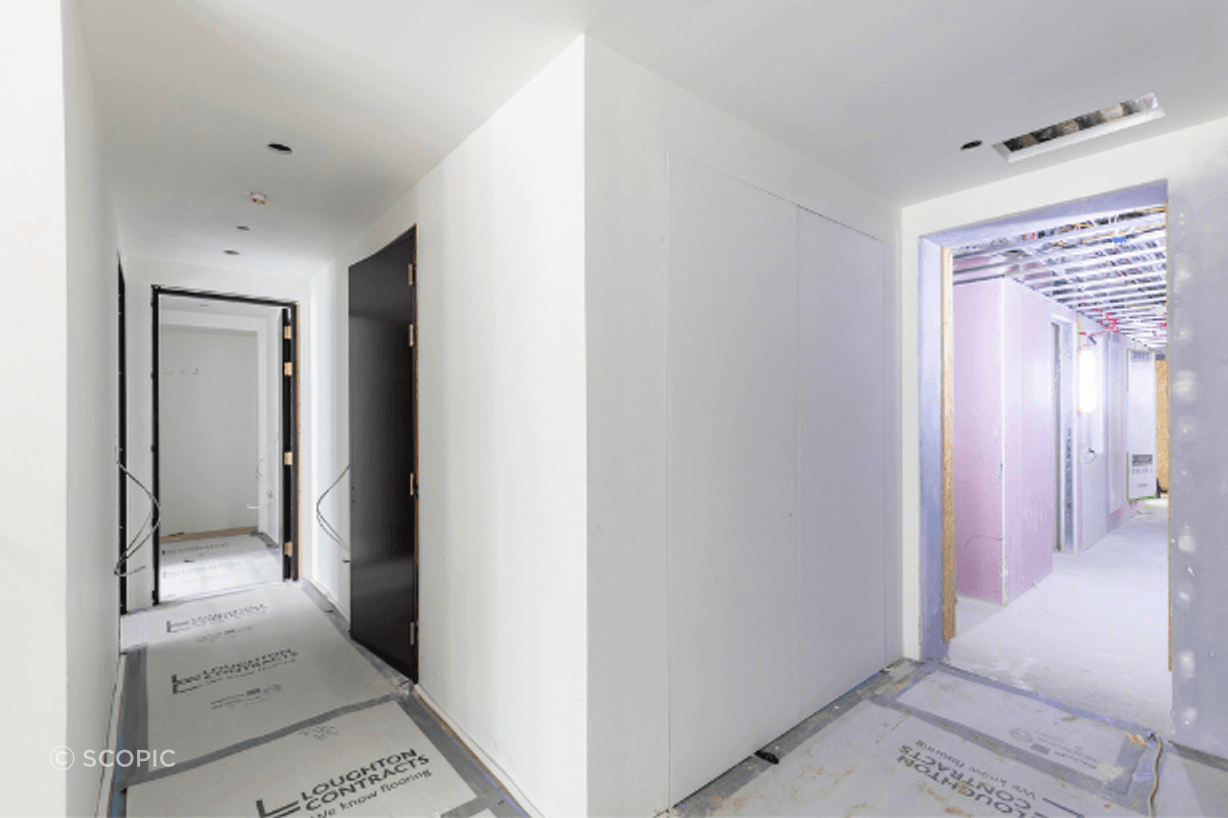 Delivered in specified sizing and primed for install, the AccessDor riser doors were completed in line with construction phasing.