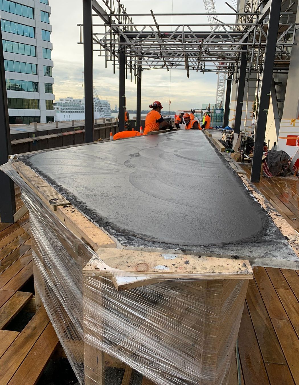 Commercial Bay - Concrete table by Jagas paving and precast