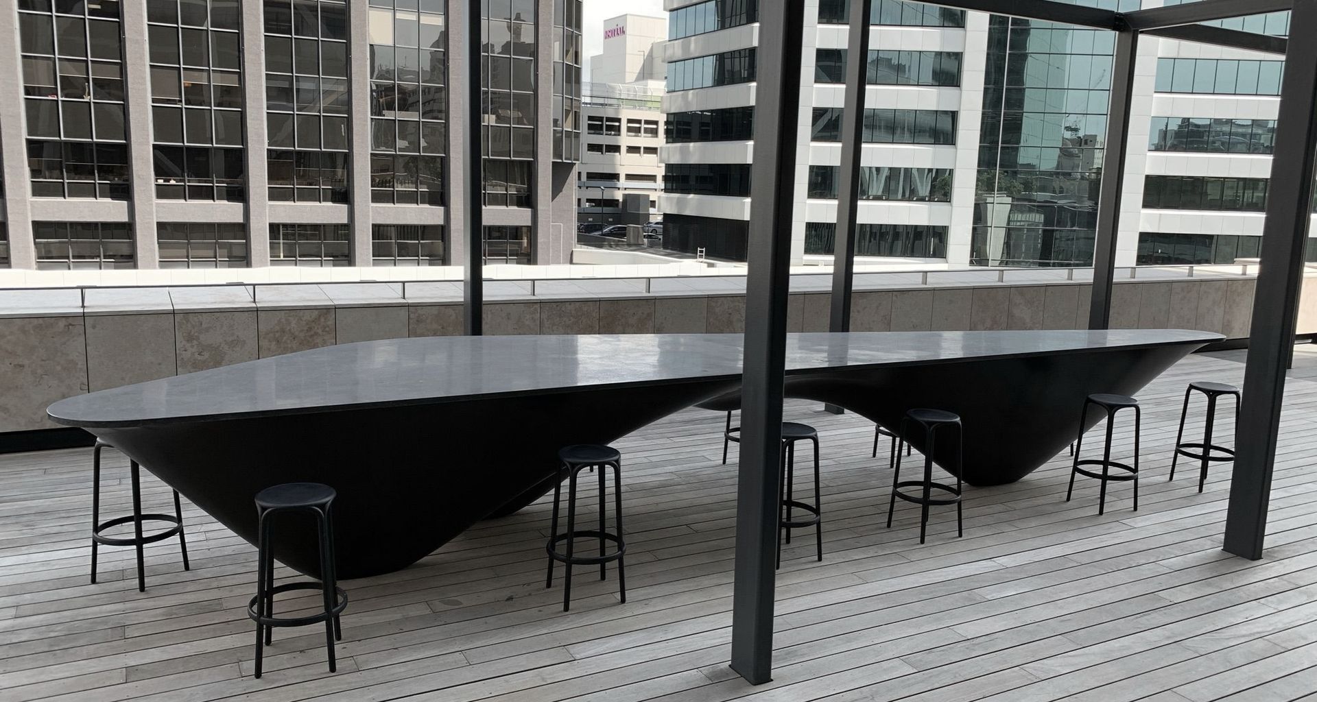 Commercial Bay - Concrete table banner