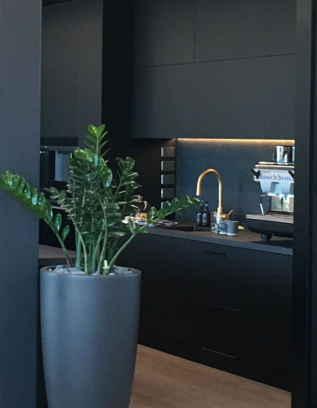 Kitchen area with communal coffee machine