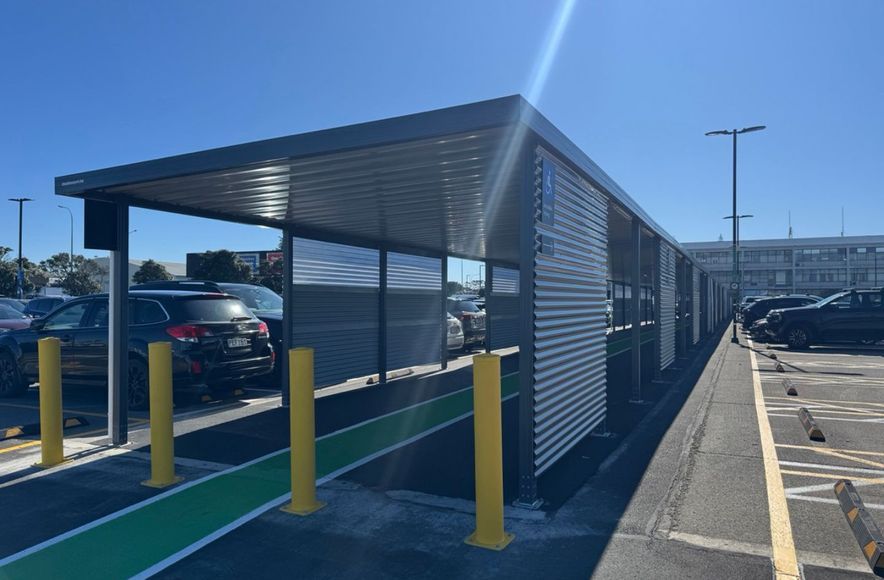 Steel Carport Custom-Built for Auckland Airport