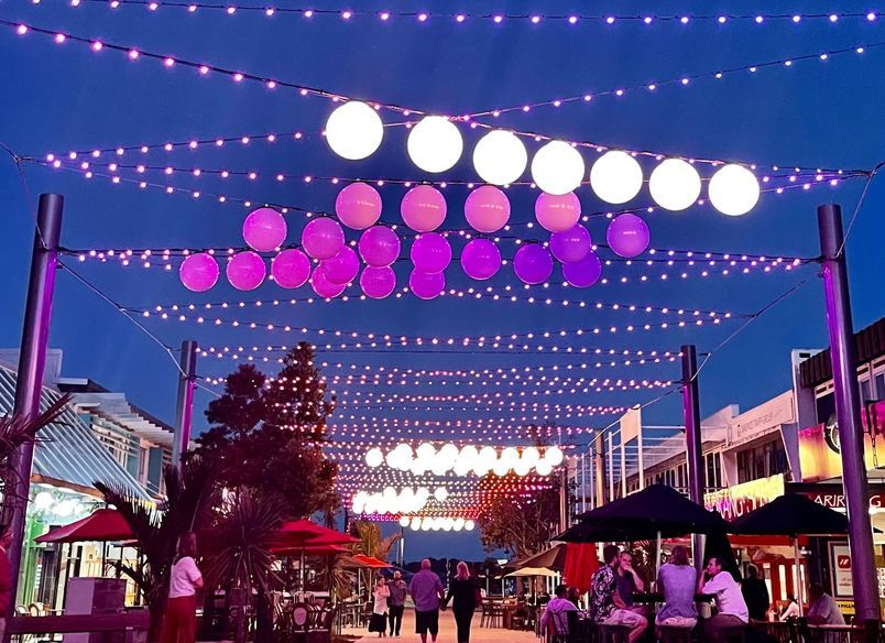 Wharf Street Catenary Lighting - Tauranga
