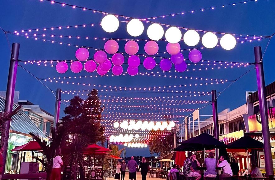 Wharf Street Catenary Lighting - Tauranga