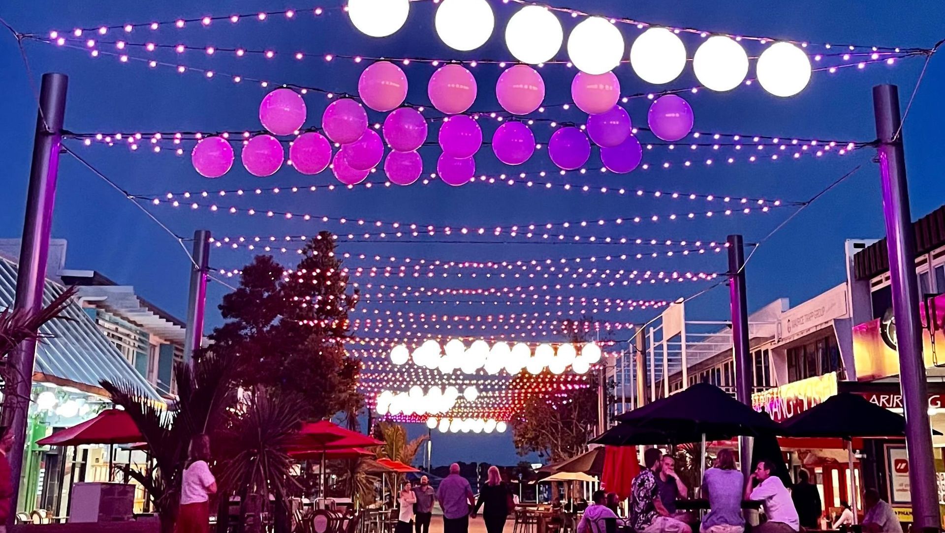 Wharf Street Catenary Lighting - Tauranga banner