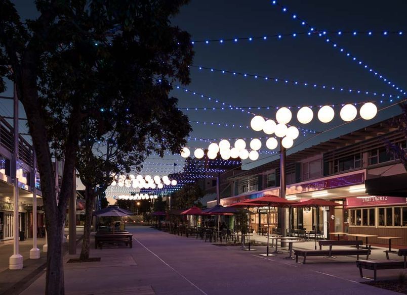 Wharf Street Catenary Lighting - Tauranga