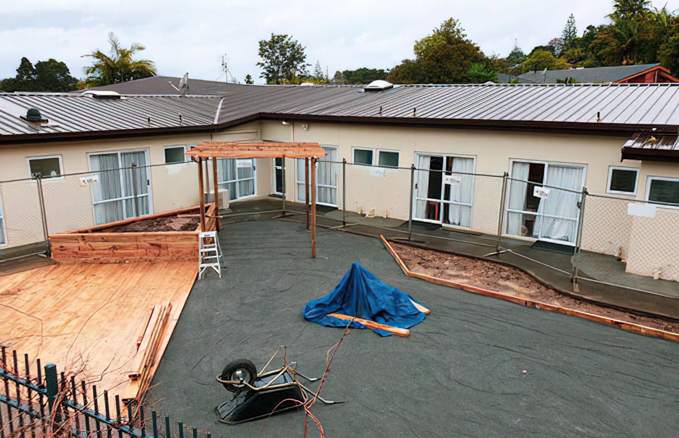 Courtyard in progress