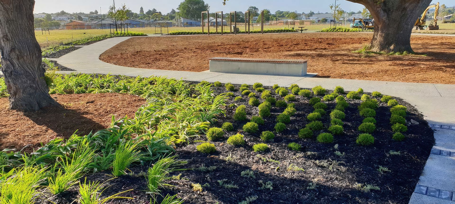 Waiata Shores landscaping and construction banner