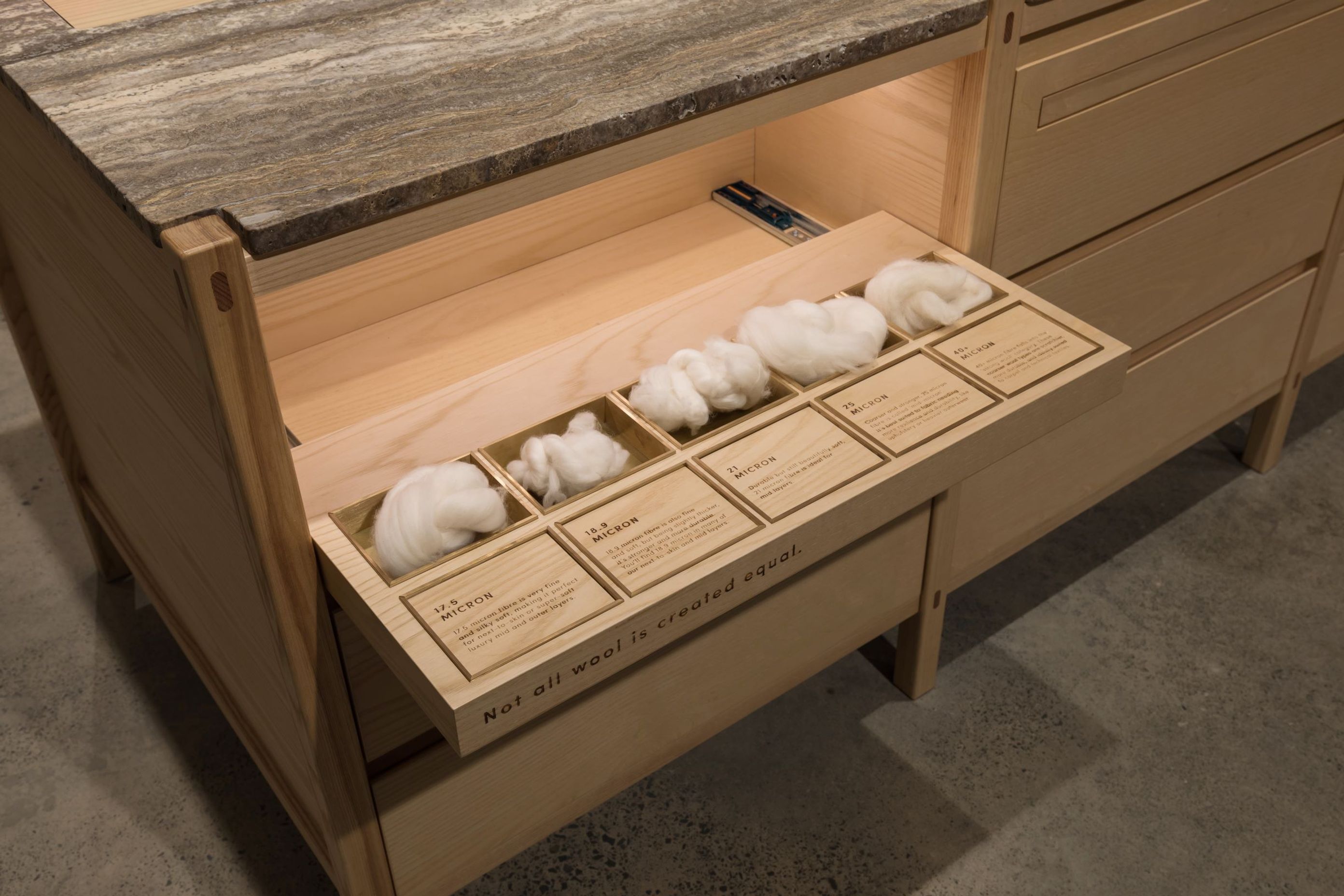 Prime Veneer in American Ash Crown Cut, Designed by Pennant and Triumph, Joinery by Retail Dimension