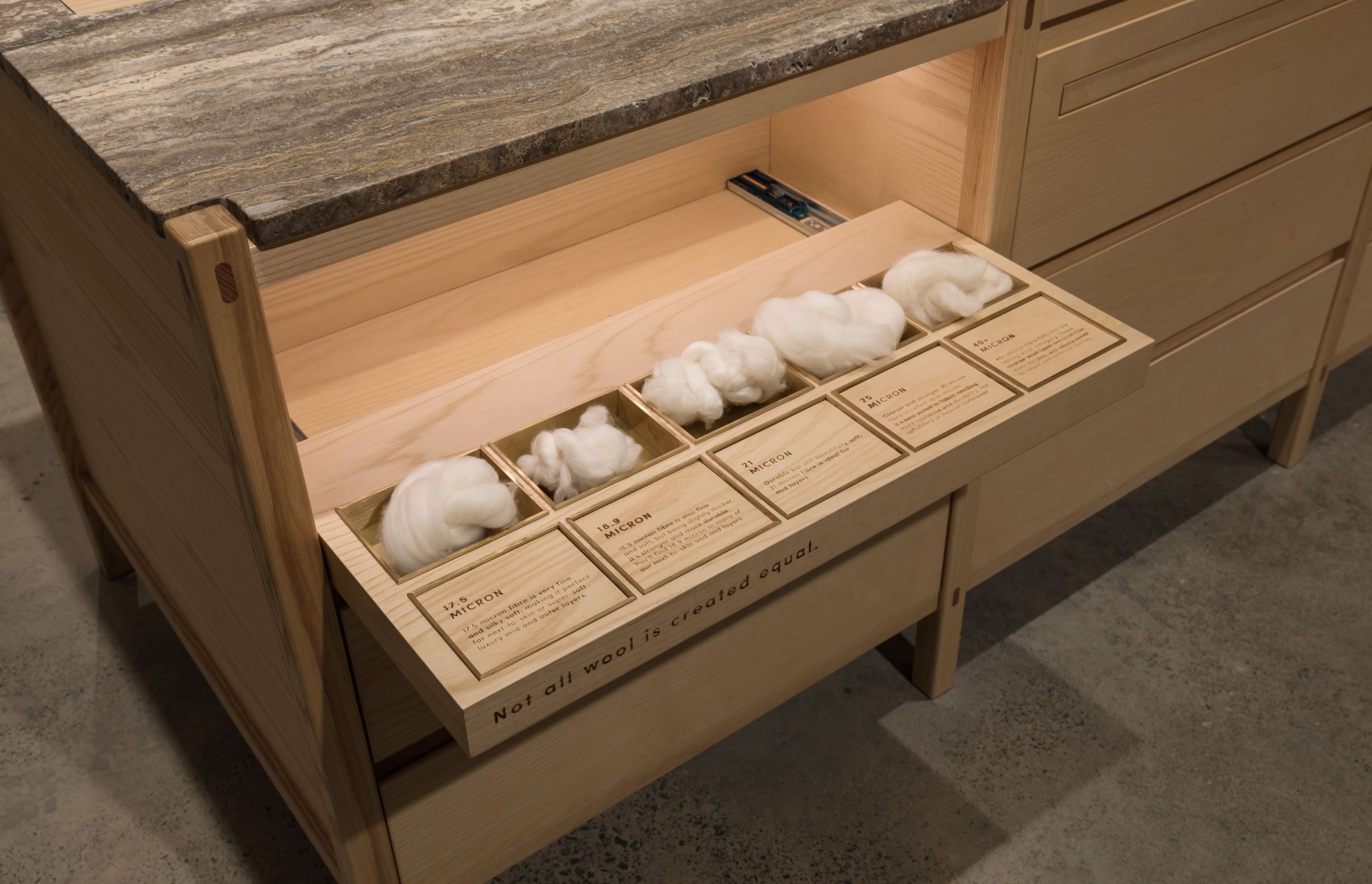 Prime Veneer in American Ash Crown Cut, Designed by Pennant and Triumph, Joinery by Retail Dimension