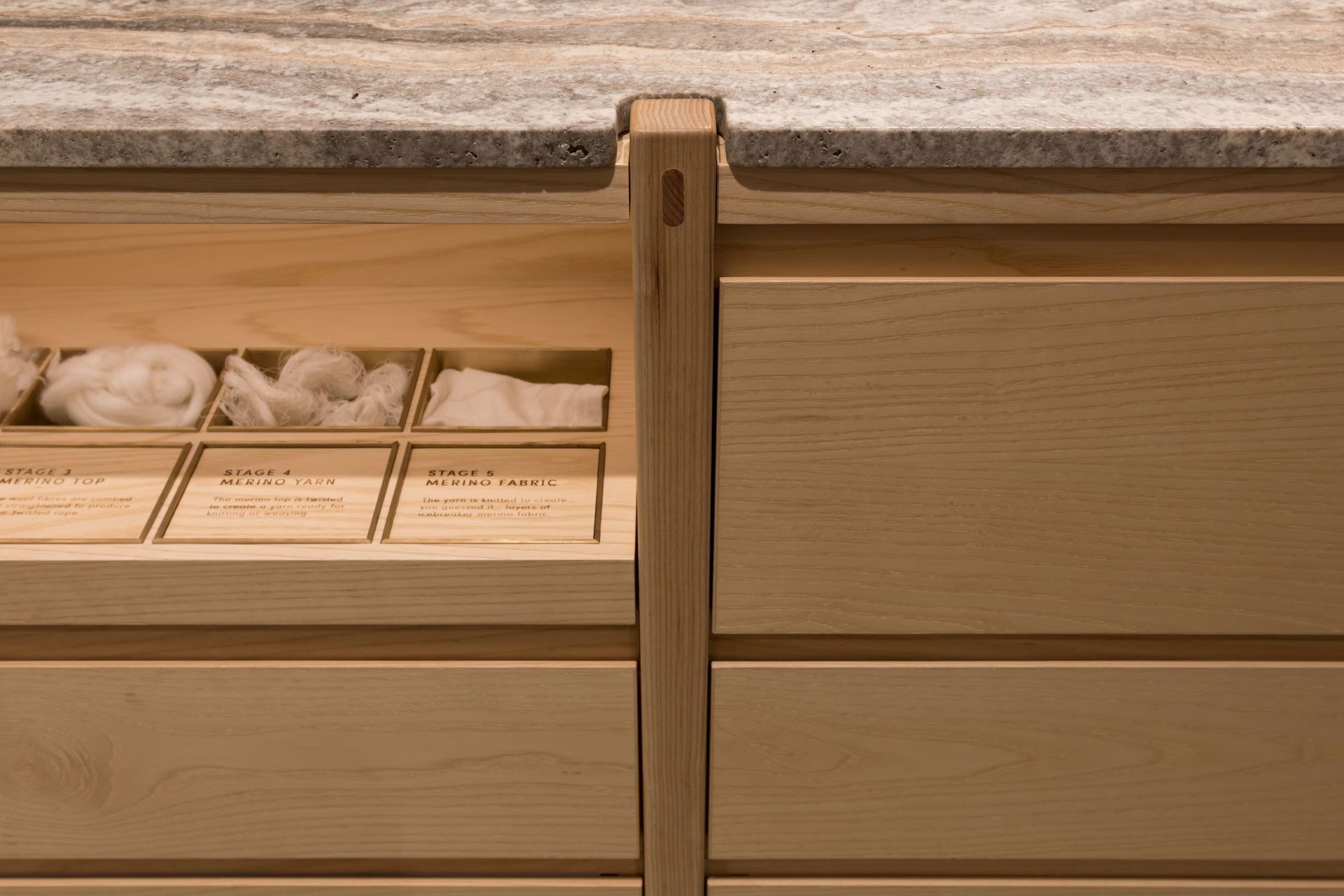 Prime Veneer in American Ash Crown Cut, Designed by Pennant and Triumph, Joinery by Retail Dimension