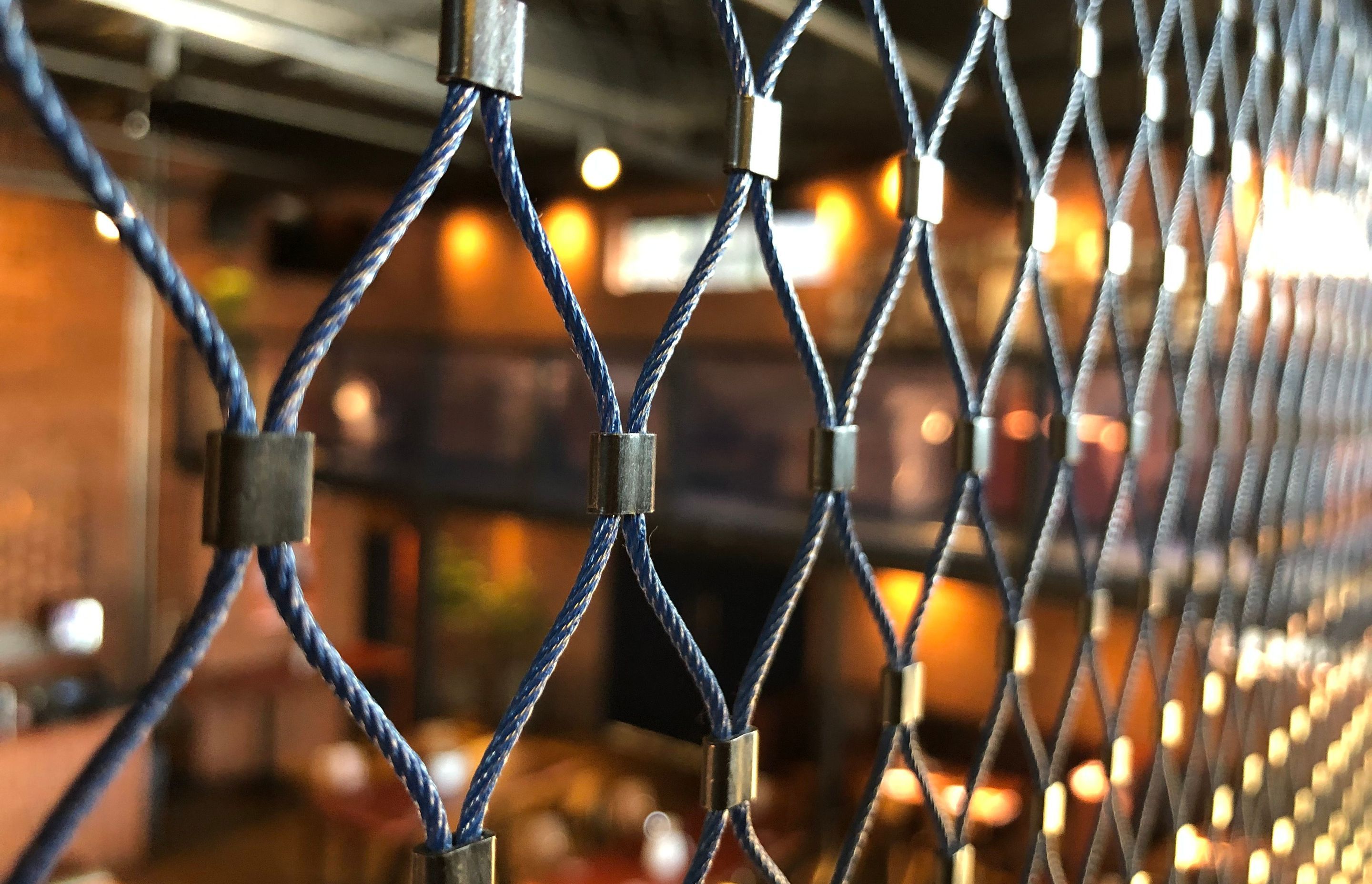 Morningside Tavern balustrades and mesh ceiling feature
