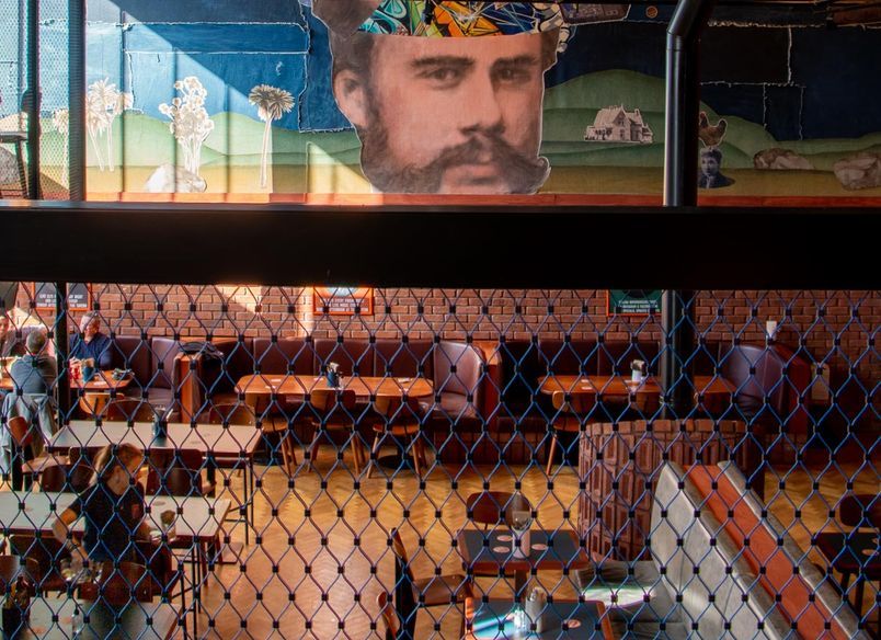 Morningside Tavern - balustrades and mesh ceiling feature