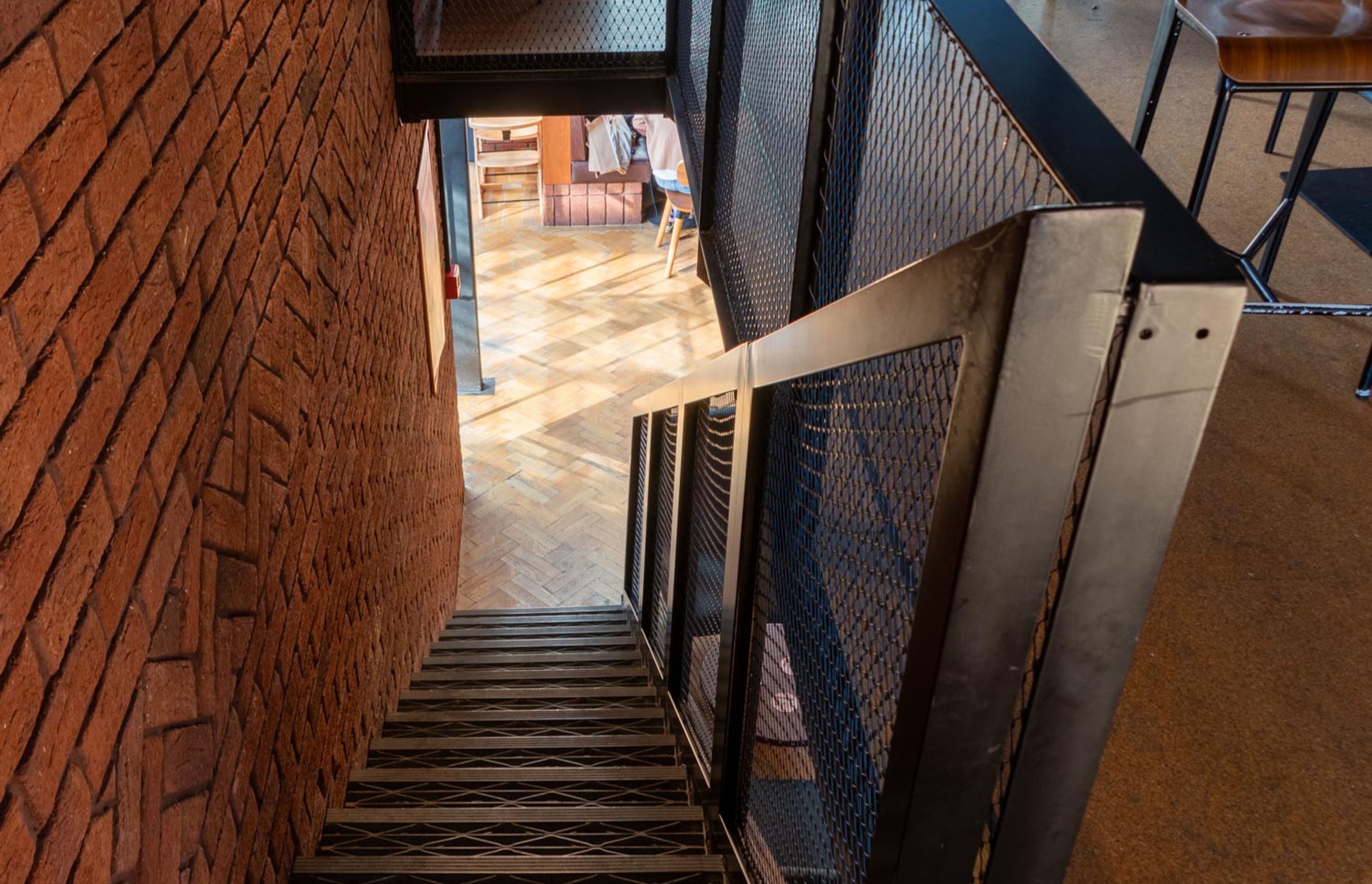 Morningside Tavern Balustrades and mesh ceiling feature