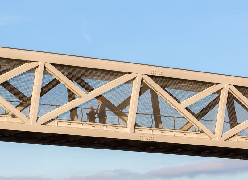 Metrorail Walkways with Wire Mesh Walls