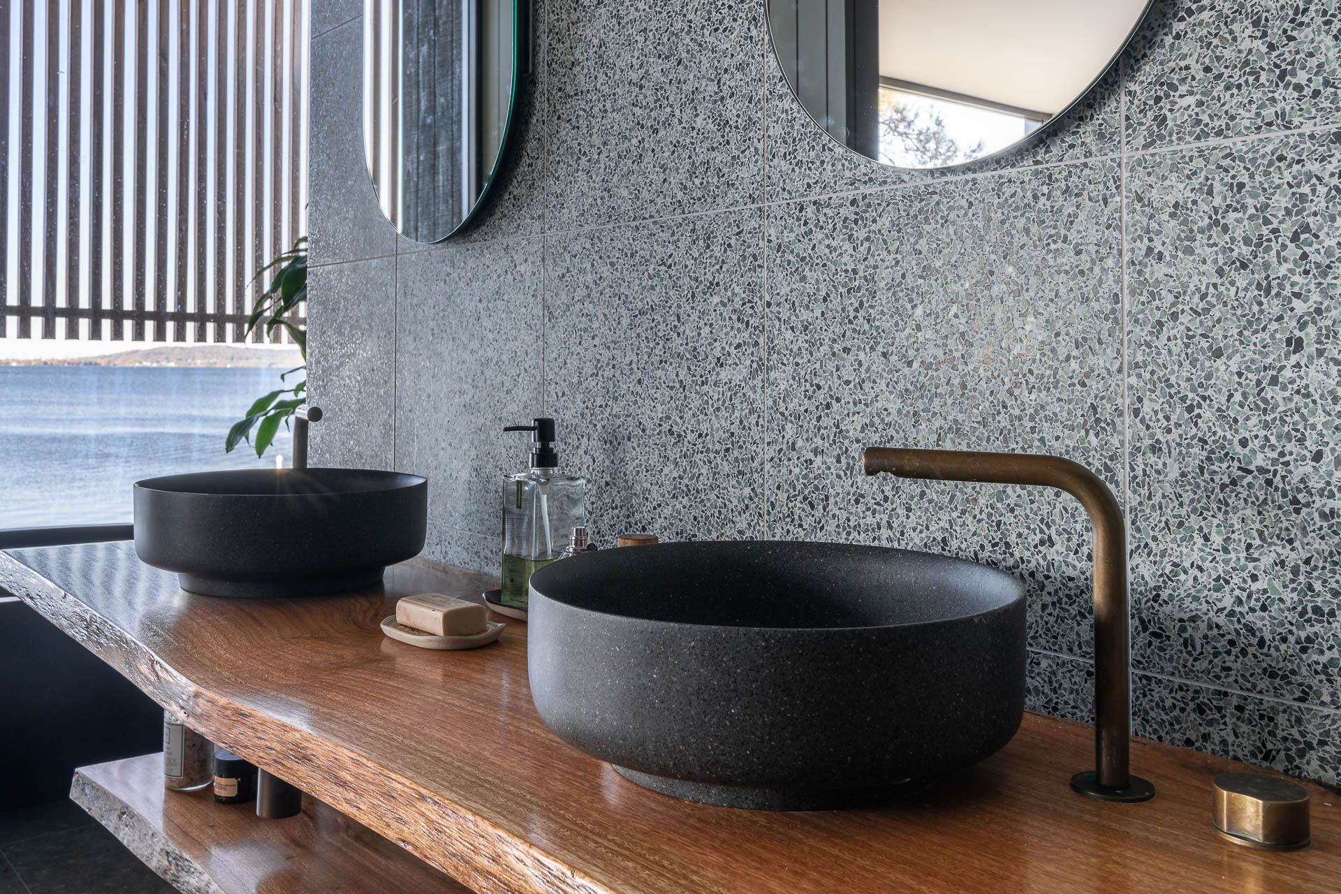 Luxury finishings and reclaimed timber vanity