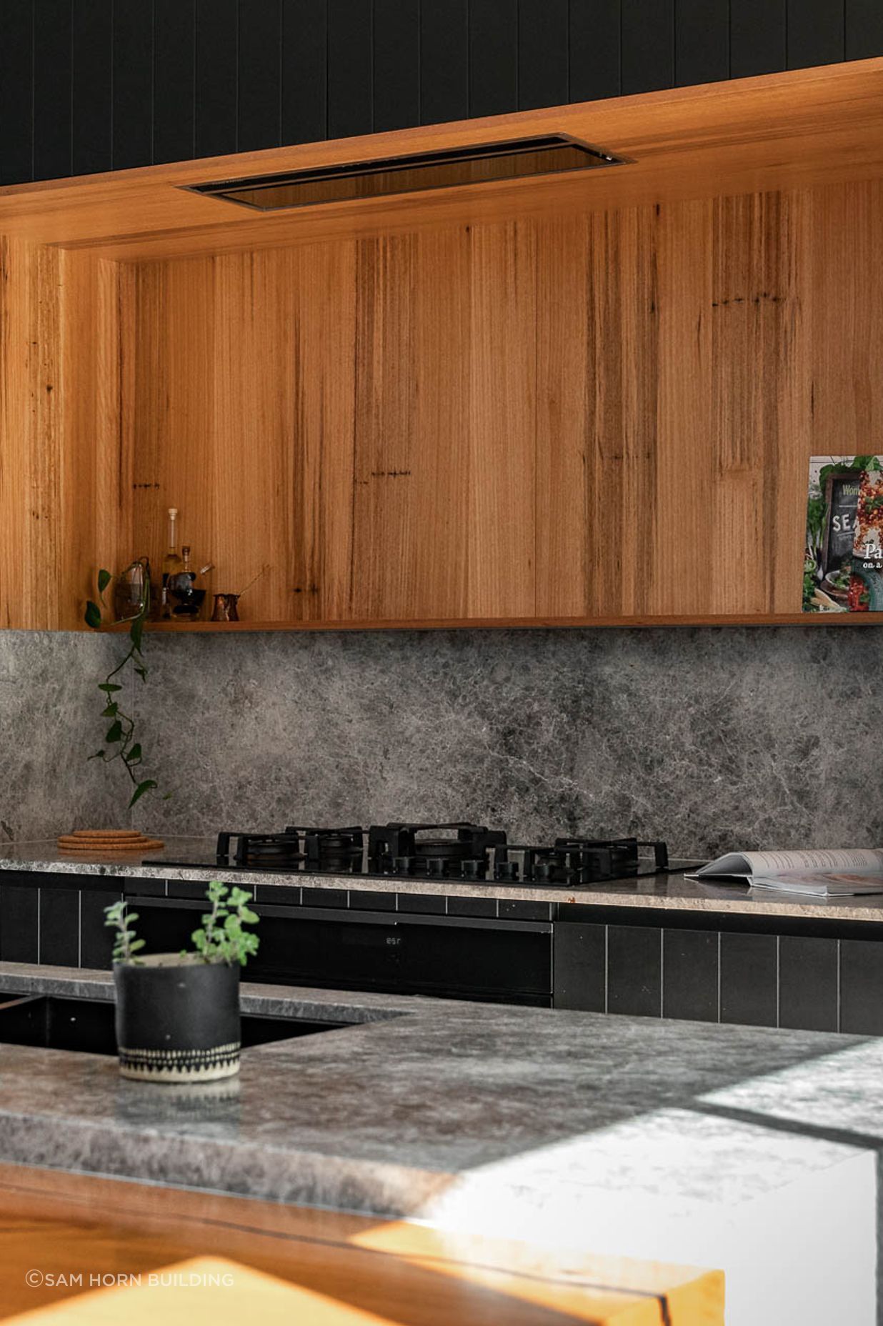 Modern luxury, fully-equiped kitchen with natural lighting
