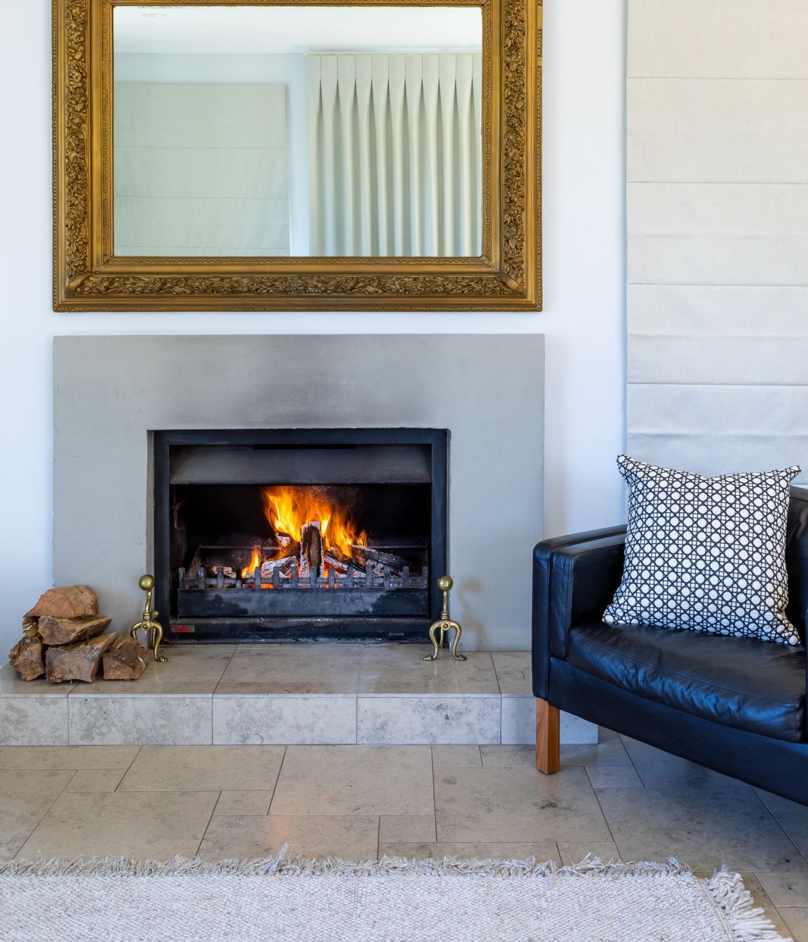 Warm and balance have made this family living room a favourite space to relax