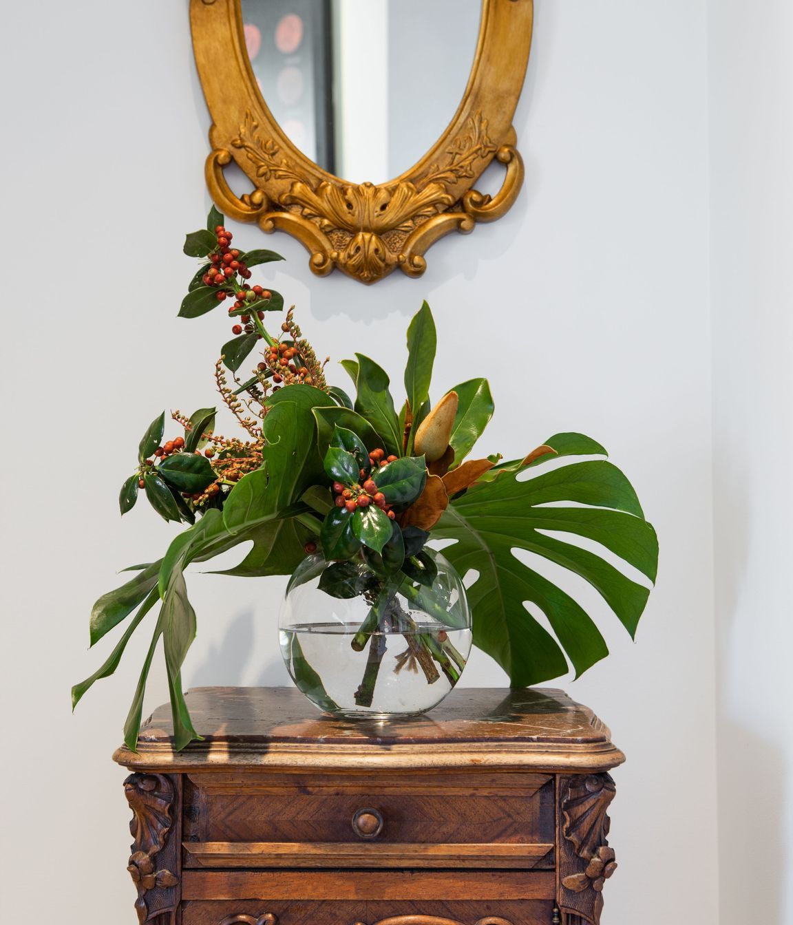 Incorporating the client's antique furniture pieces into this design provided a sense of integrity to the interior spaces