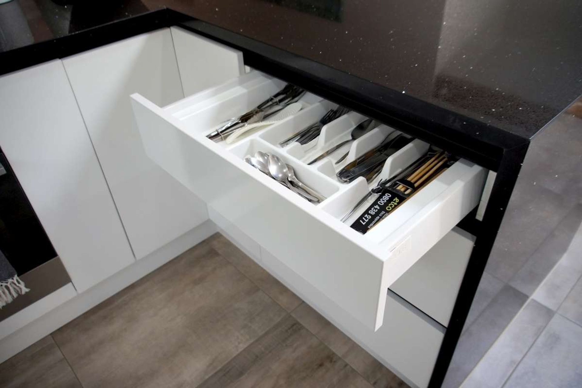 Retro Style Black and White Kitchen