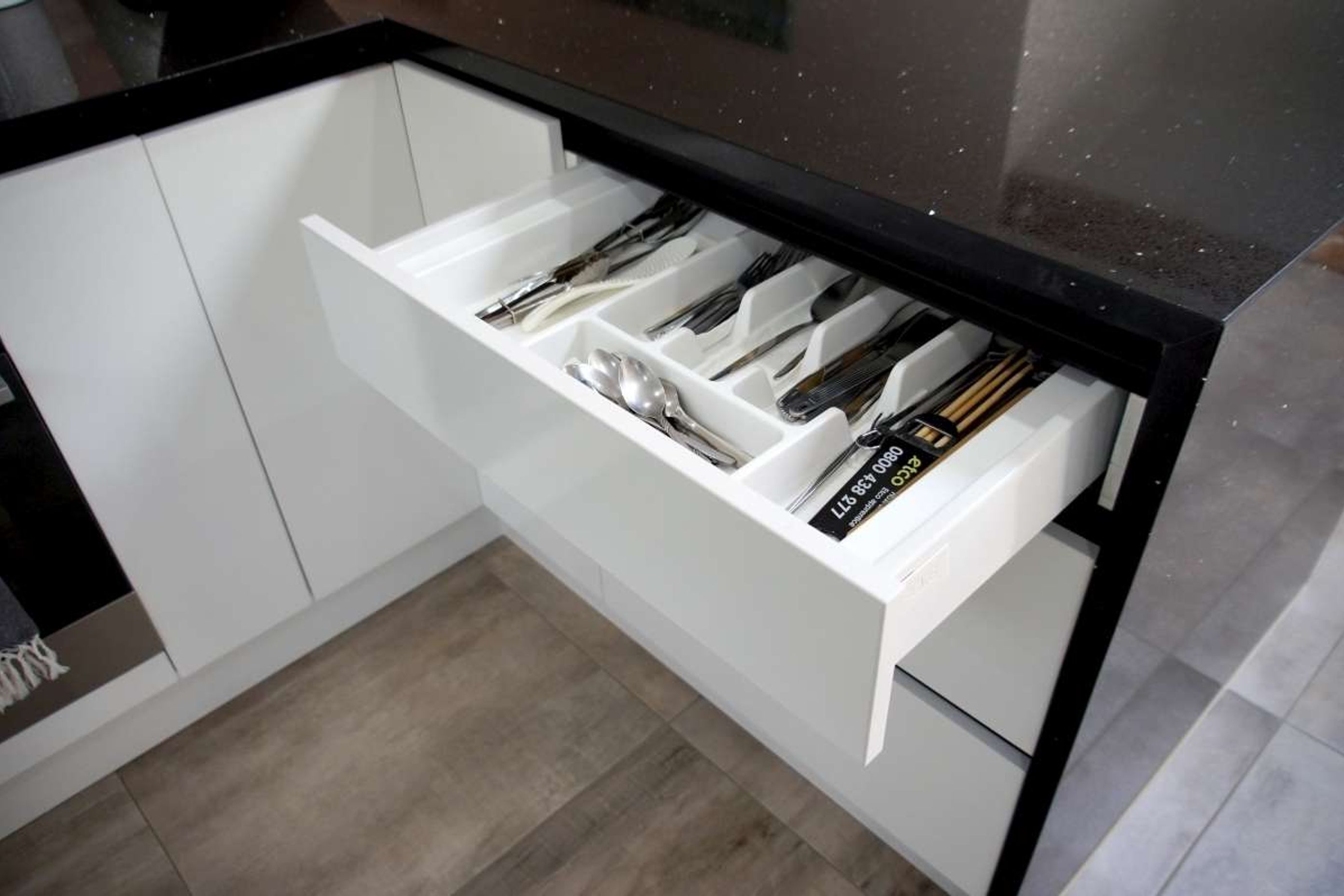 Retro Style Black and White Kitchen