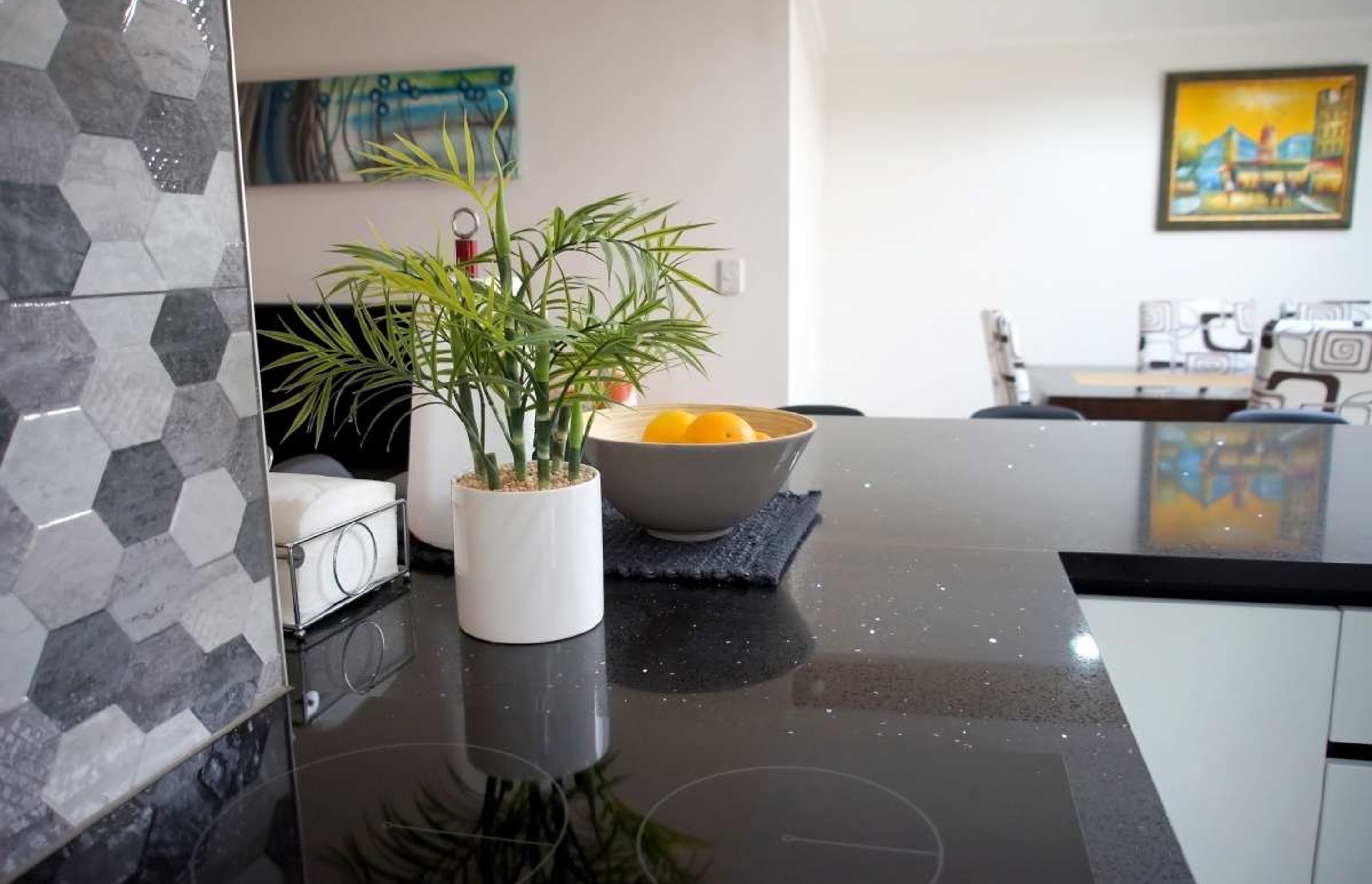 Retro Style Black and White Kitchen