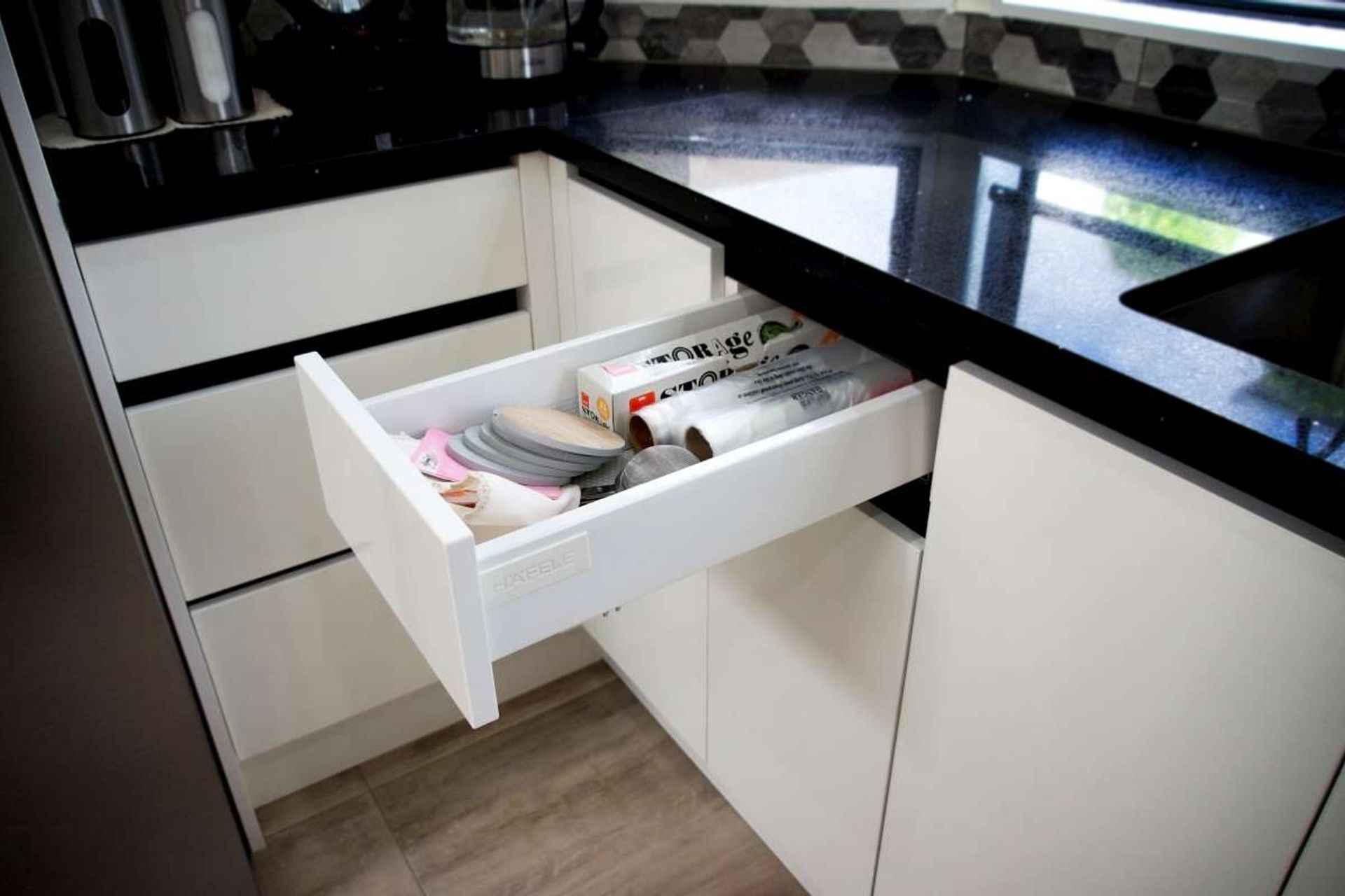 Retro Style Black and White Kitchen